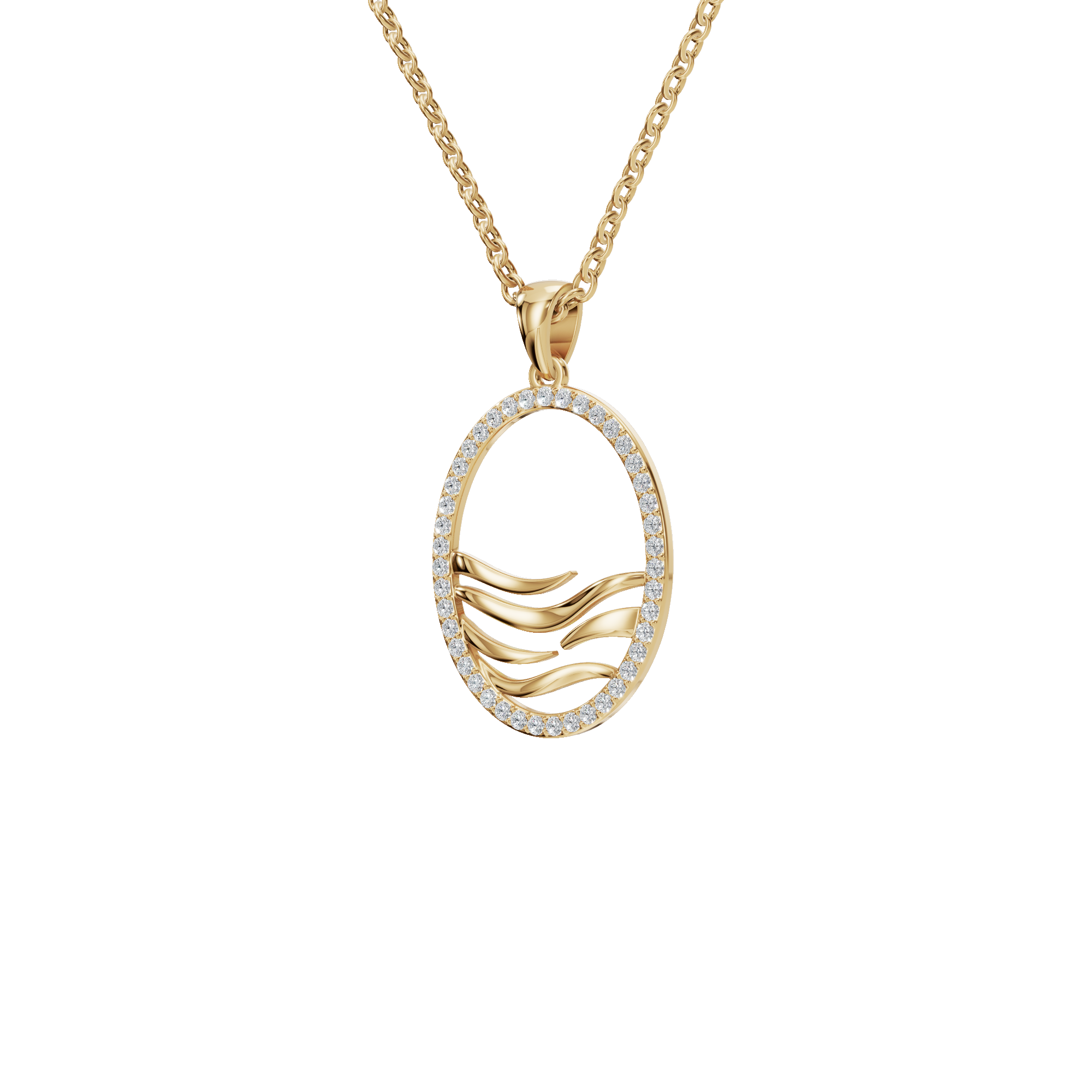 Grand Luxe Diamond Oval Pendant – Fine Holiday Necklace Gift for Her