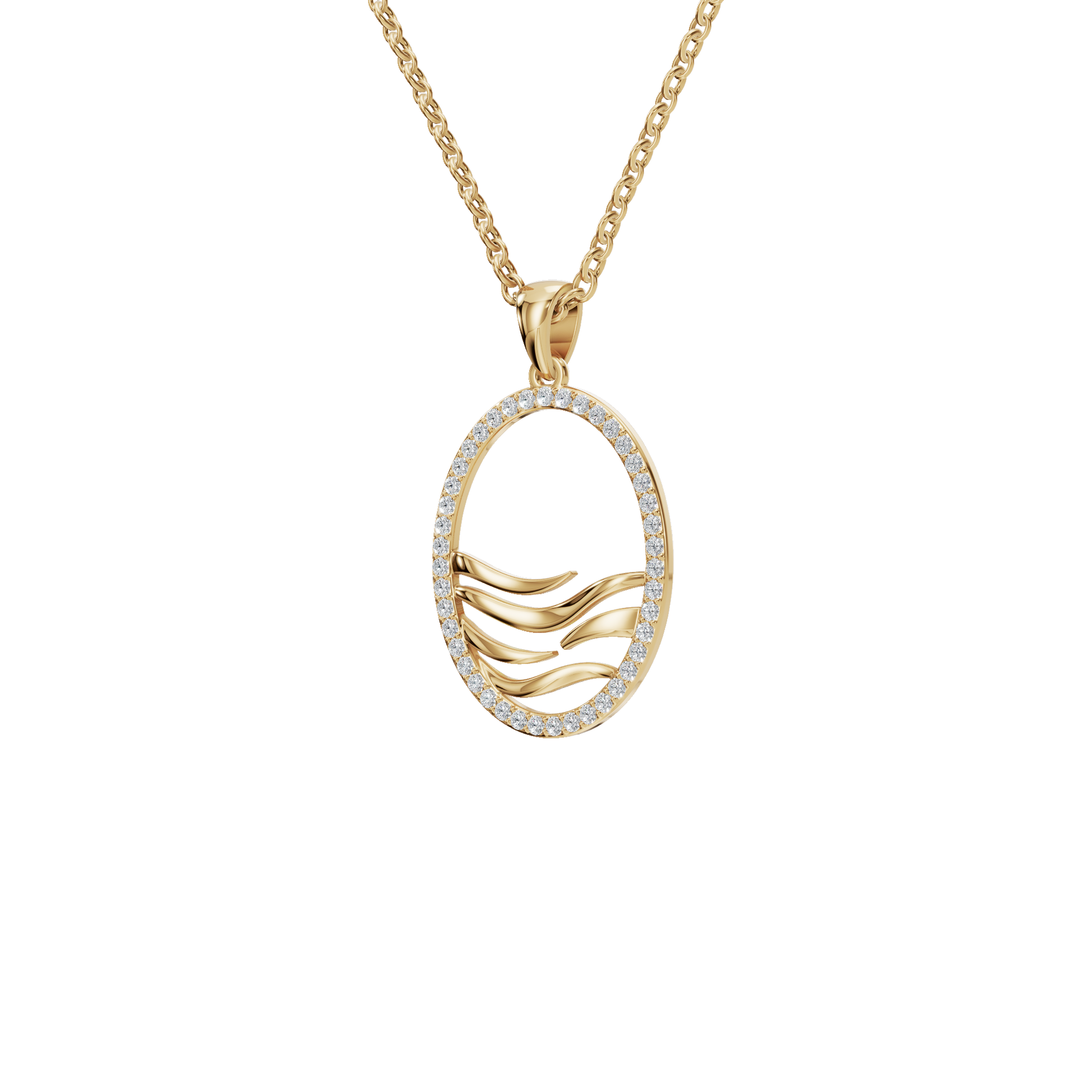 Grand Luxe Diamond Oval Pendant – Fine Holiday Necklace Gift for Her