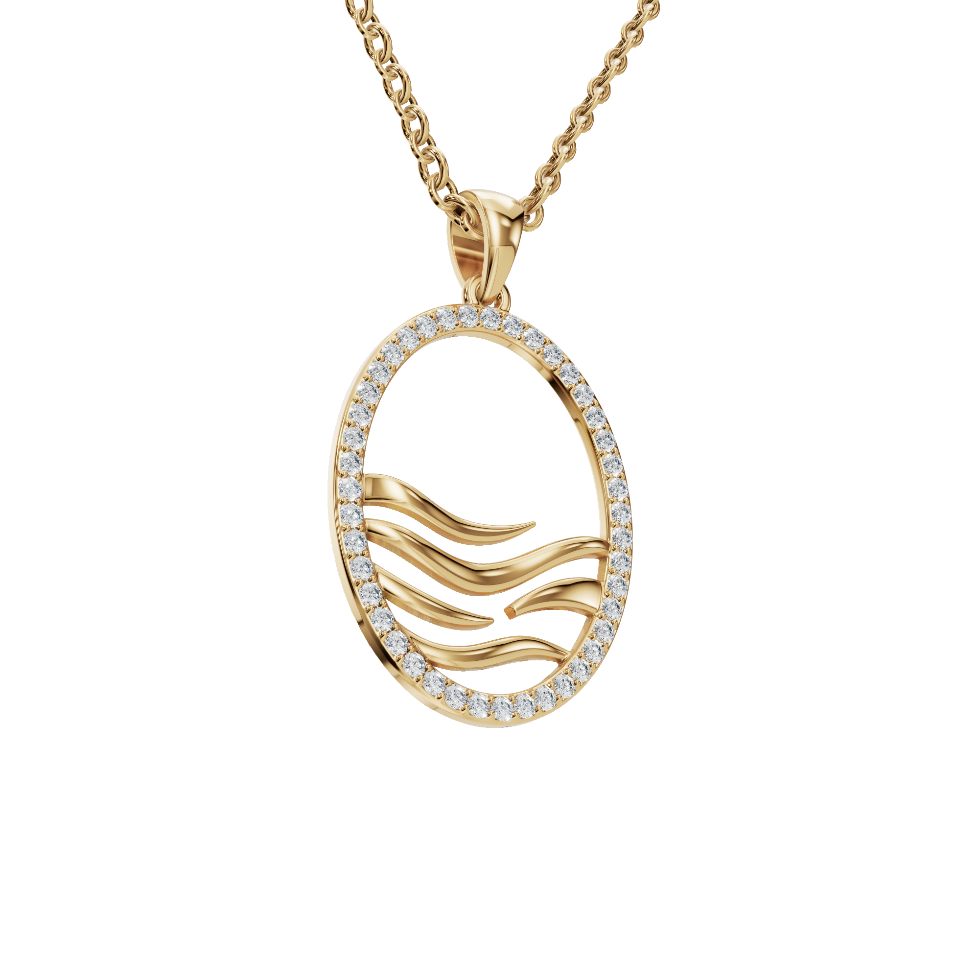 Grand Luxe Diamond Oval Pendant – Fine Holiday Necklace Gift for Her