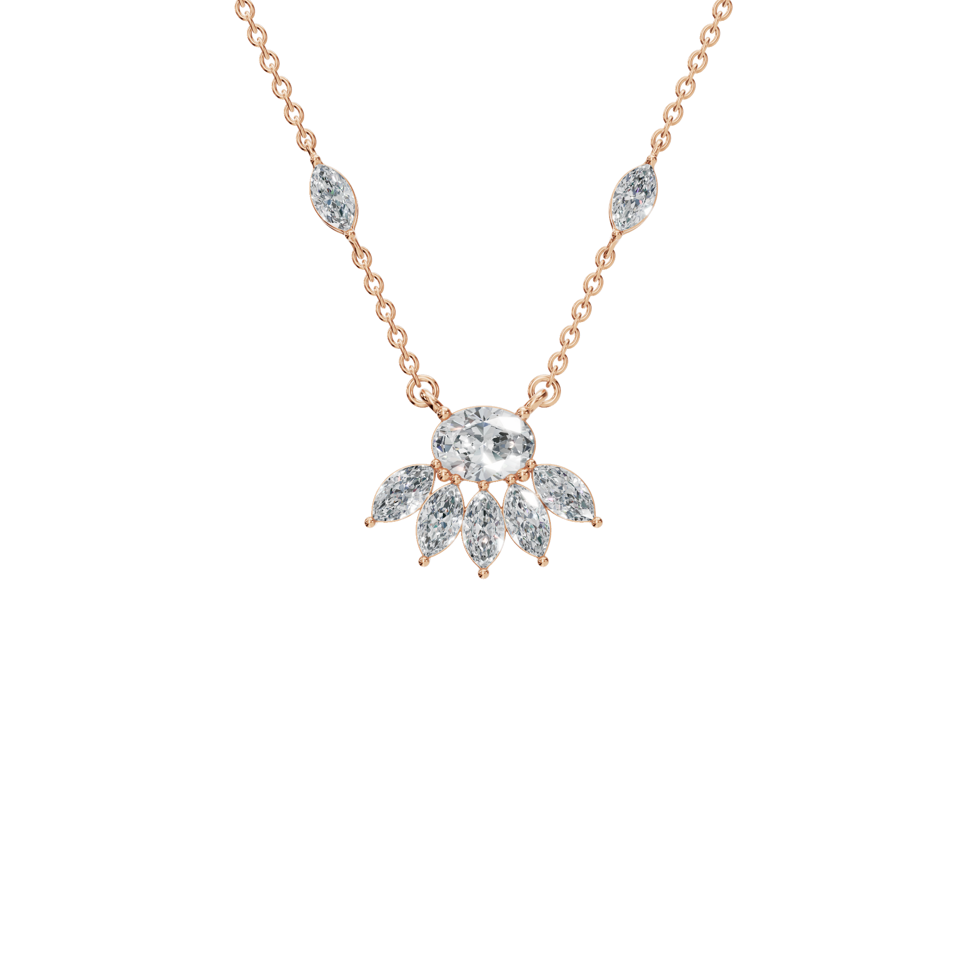 Vacation-Ready Diamond Gold Necklace – Lightweight Luxury Jewelry for Women