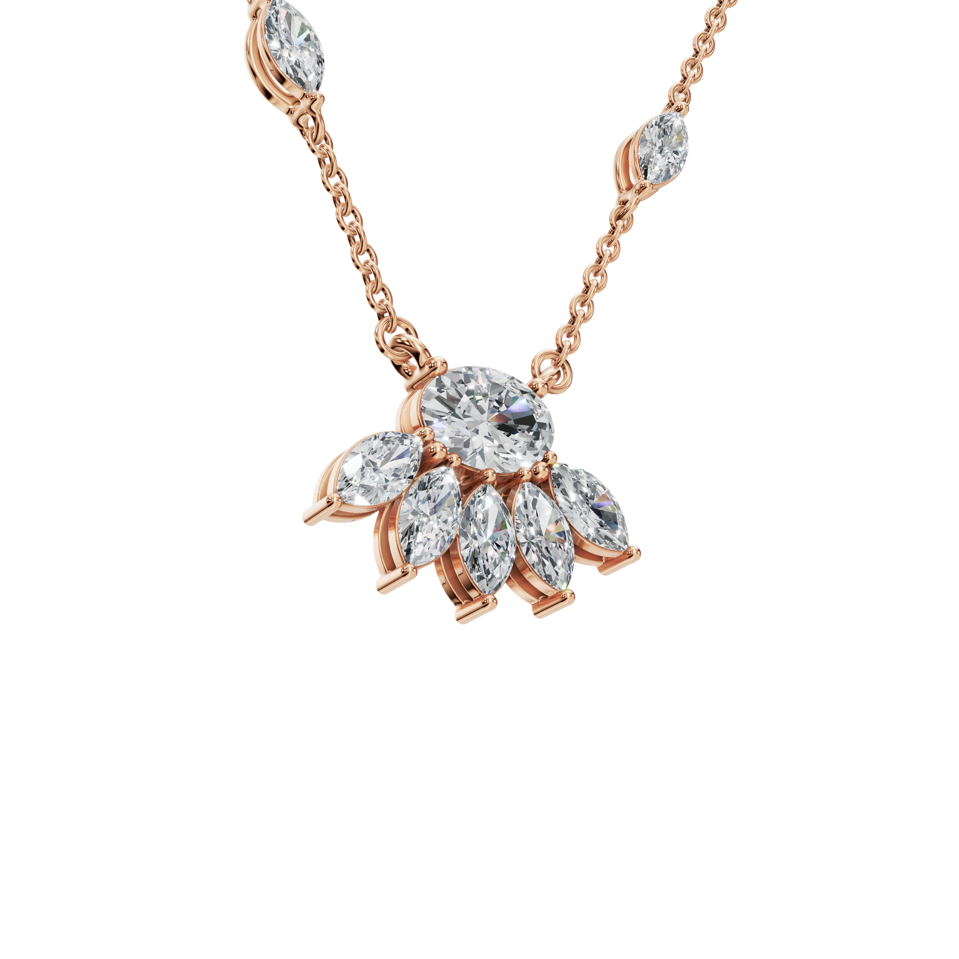 Vacation-Ready Diamond Gold Necklace – Lightweight Luxury Jewelry for Women