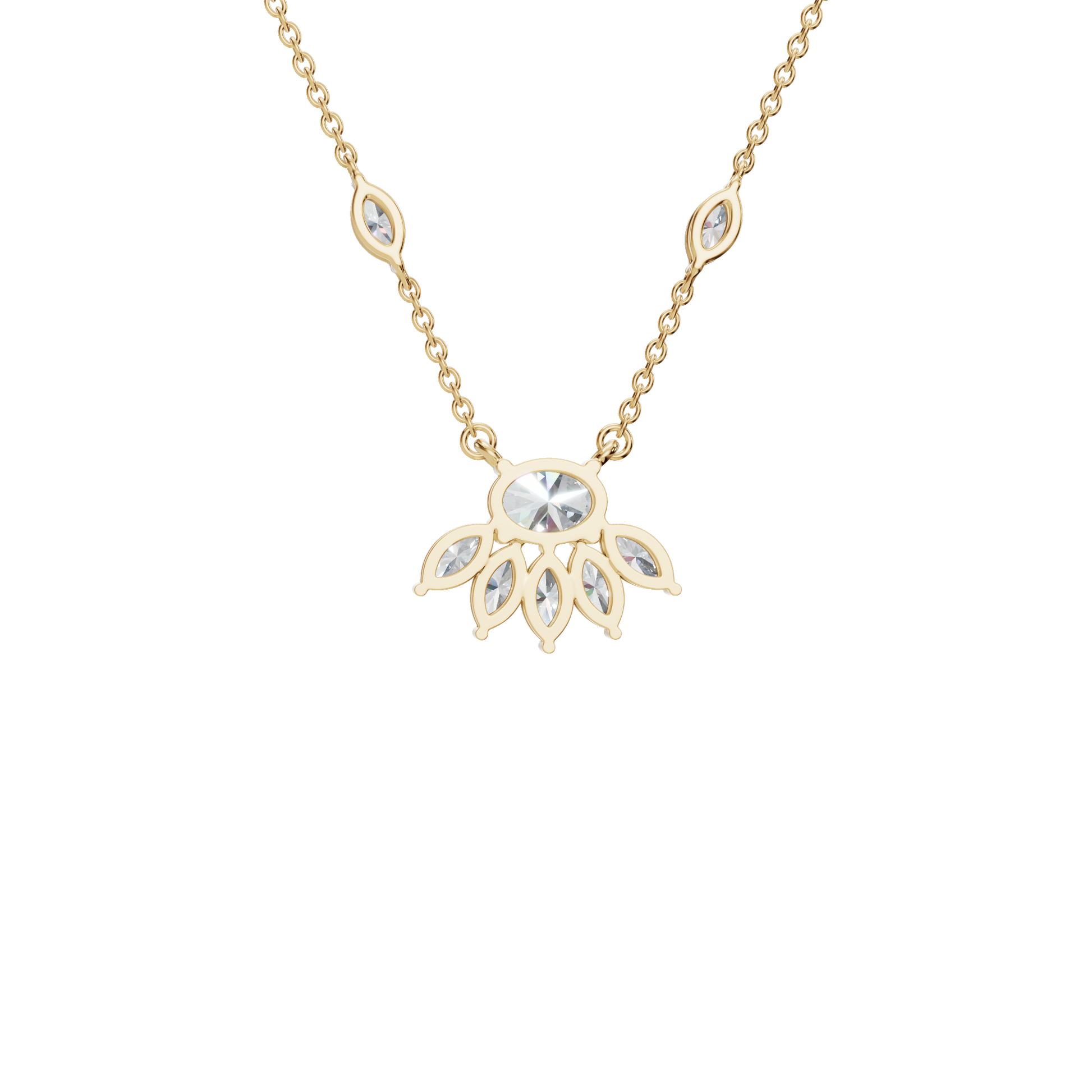 Vacation-Ready Diamond Gold Necklace – Lightweight Luxury Jewelry for Women