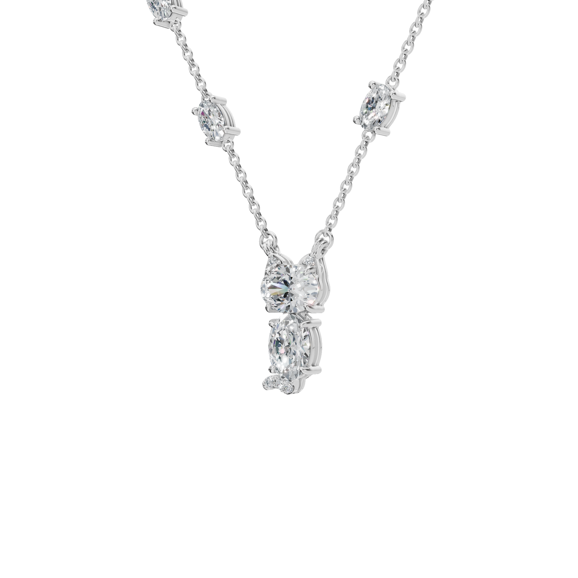 Radiant Lab Grown Diamond Gold Necklace – Precious Festival