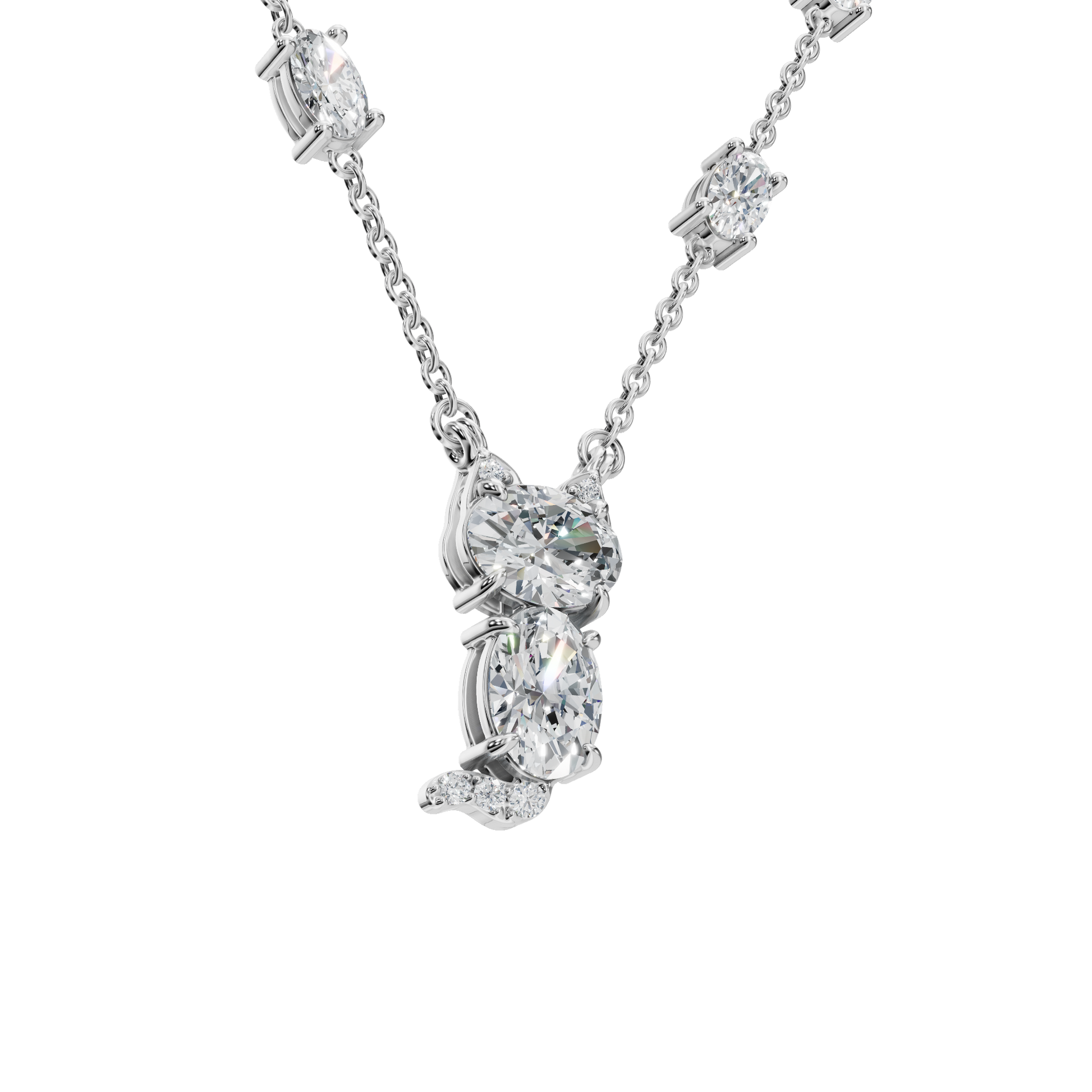 Radiant Lab Grown Diamond Gold Necklace – Precious Festival