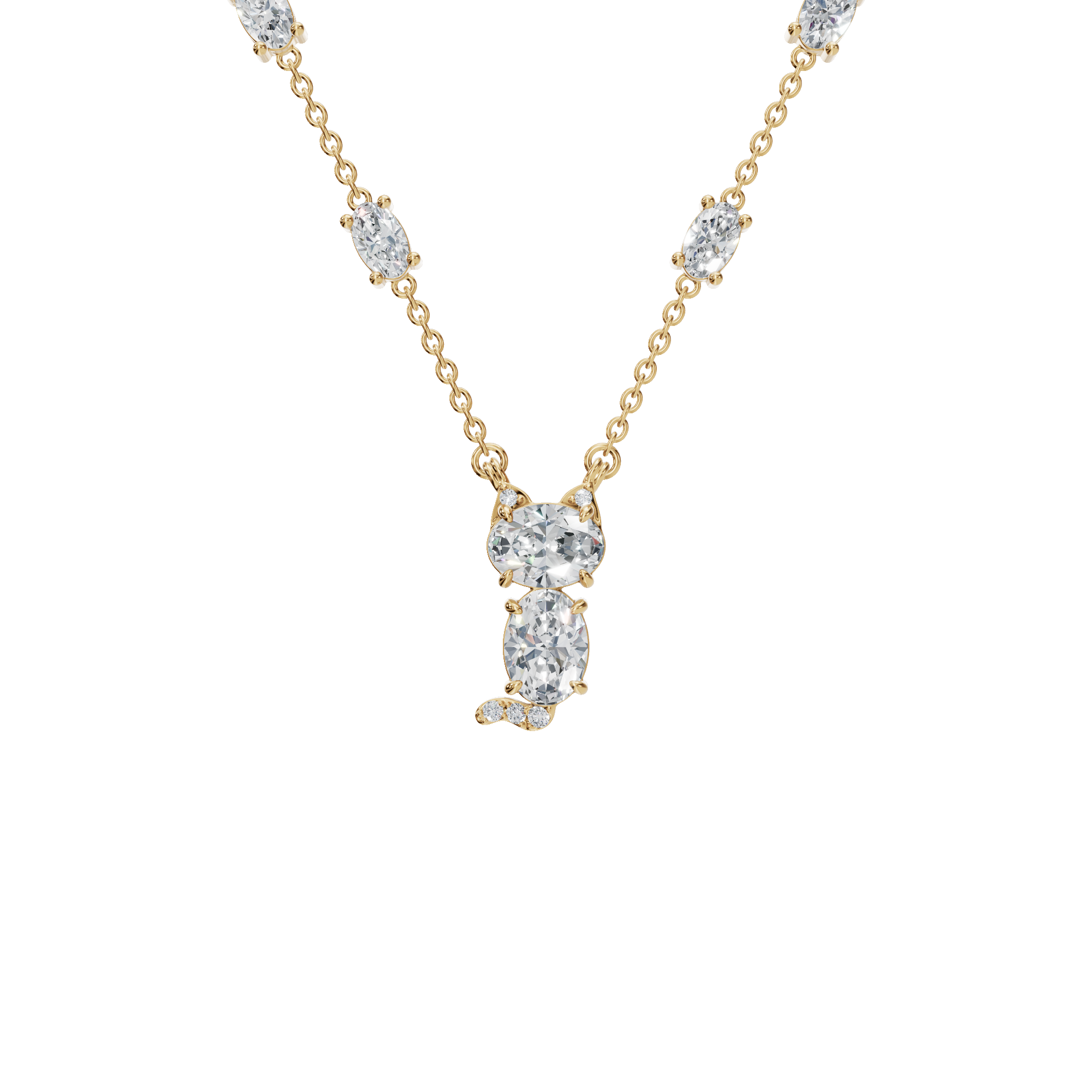 Radiant Lab Grown Diamond Gold Necklace – Precious Festival