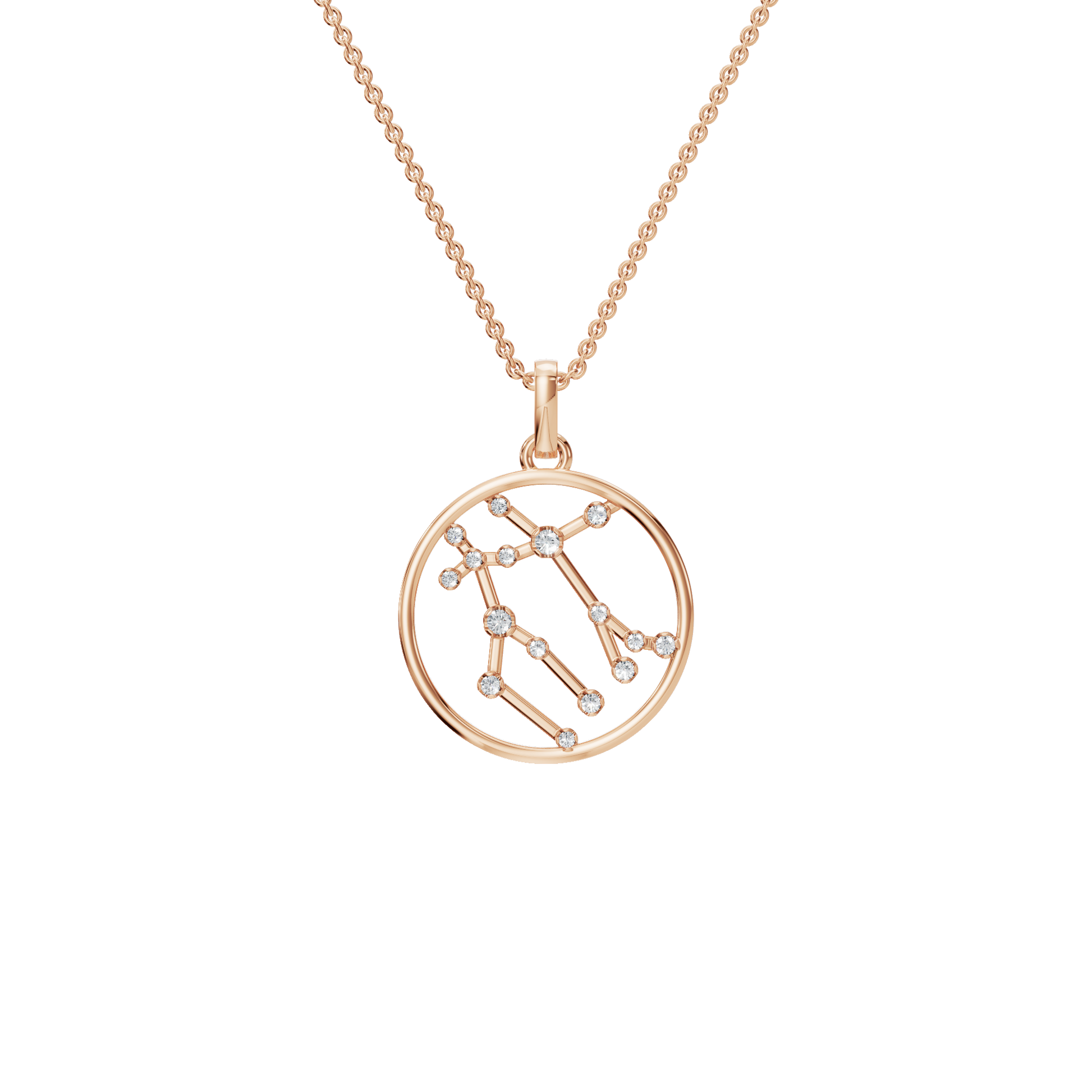Gemini Twinlight Lab Grown Diamond Necklace Pendant
