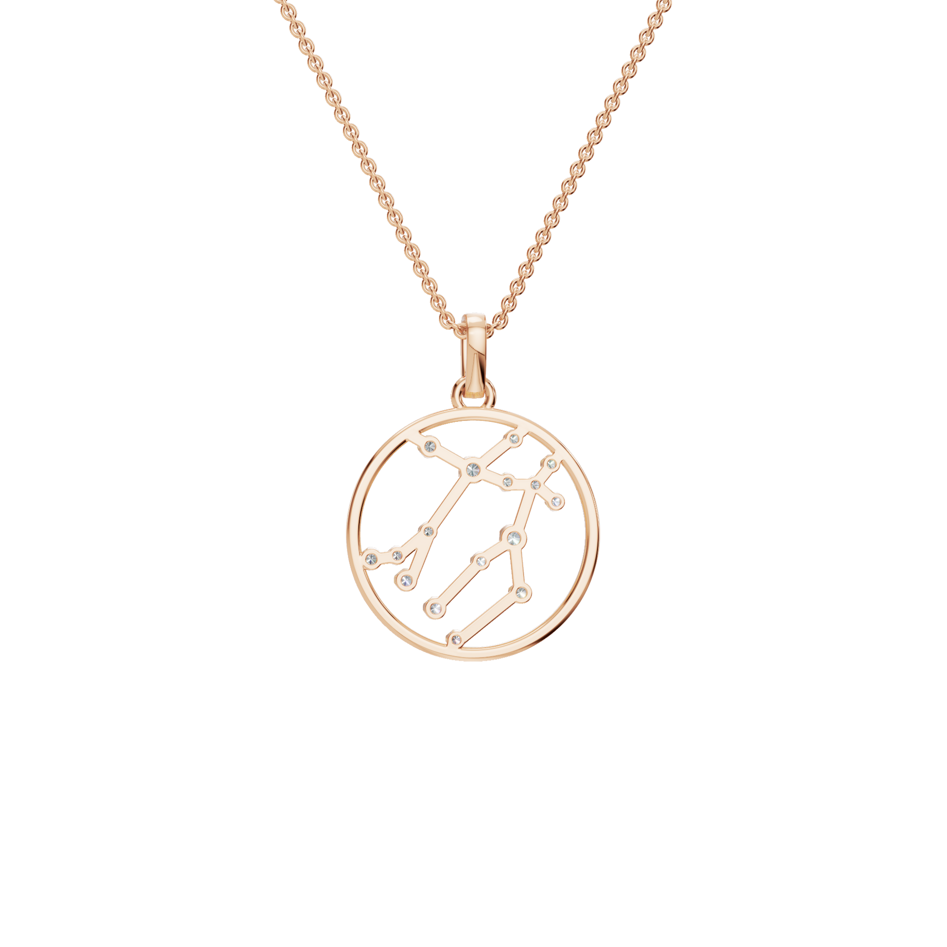 Gemini Twinlight Lab Grown Diamond Necklace Pendant