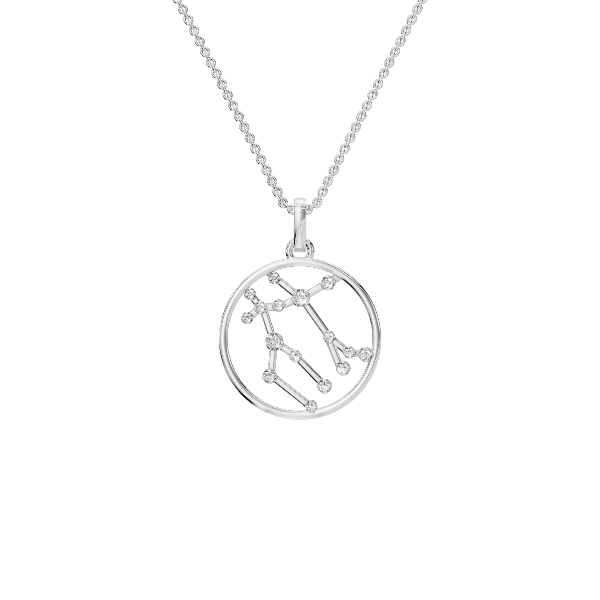 Gemini Twinlight Lab Grown Diamond Necklace Pendant