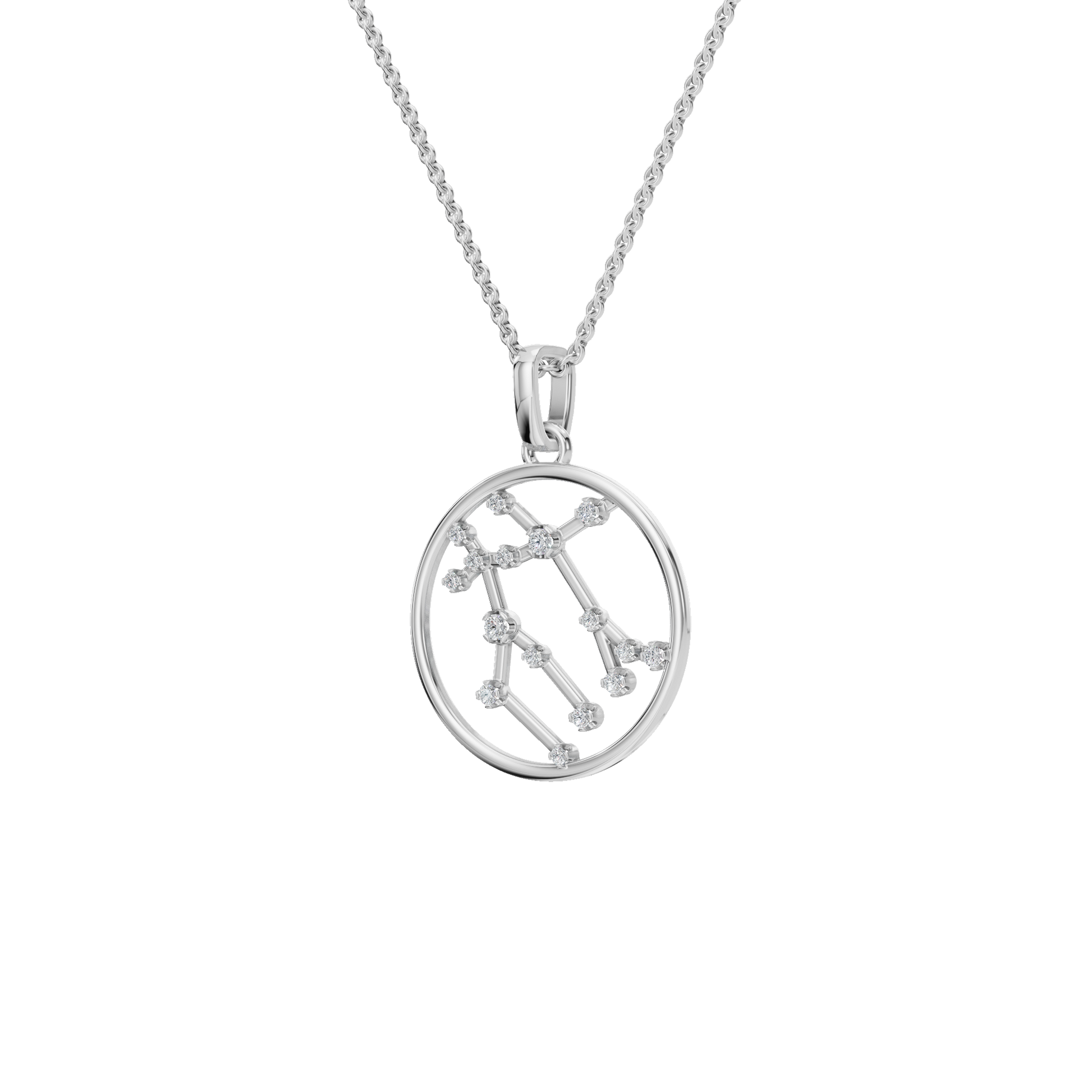 Gemini Twinlight Lab Grown Diamond Necklace Pendant
