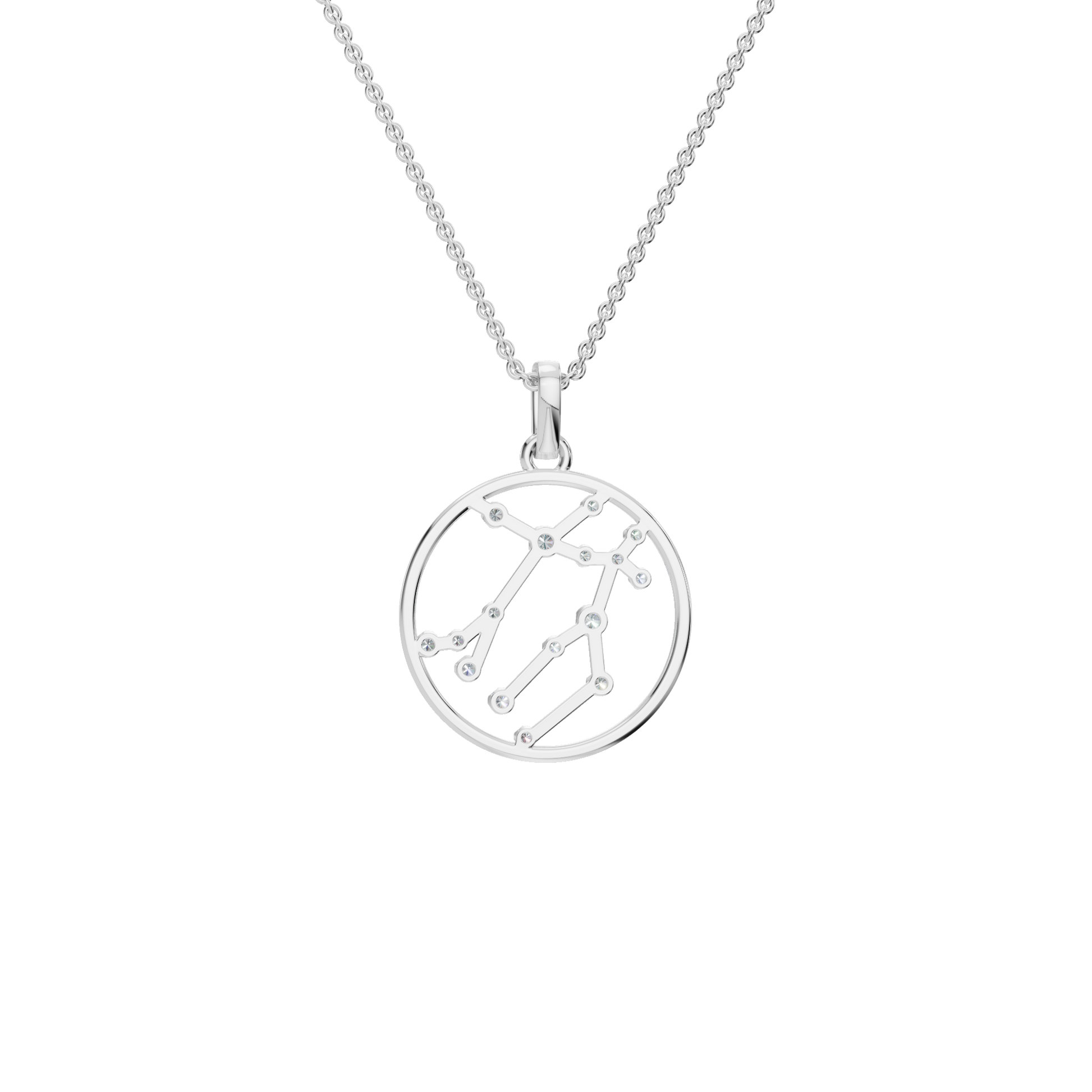 Gemini Twinlight Lab Grown Diamond Necklace Pendant