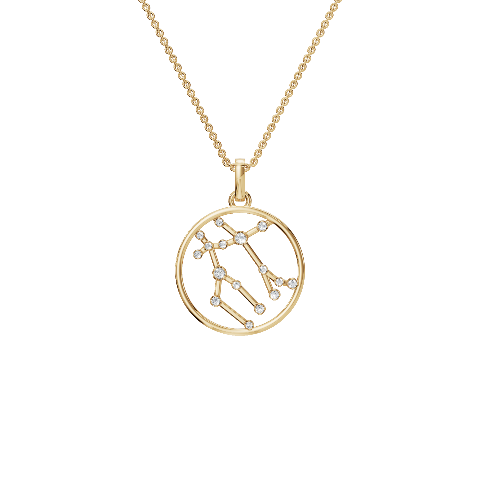 Gemini Twinlight Lab Grown Diamond Necklace Pendant