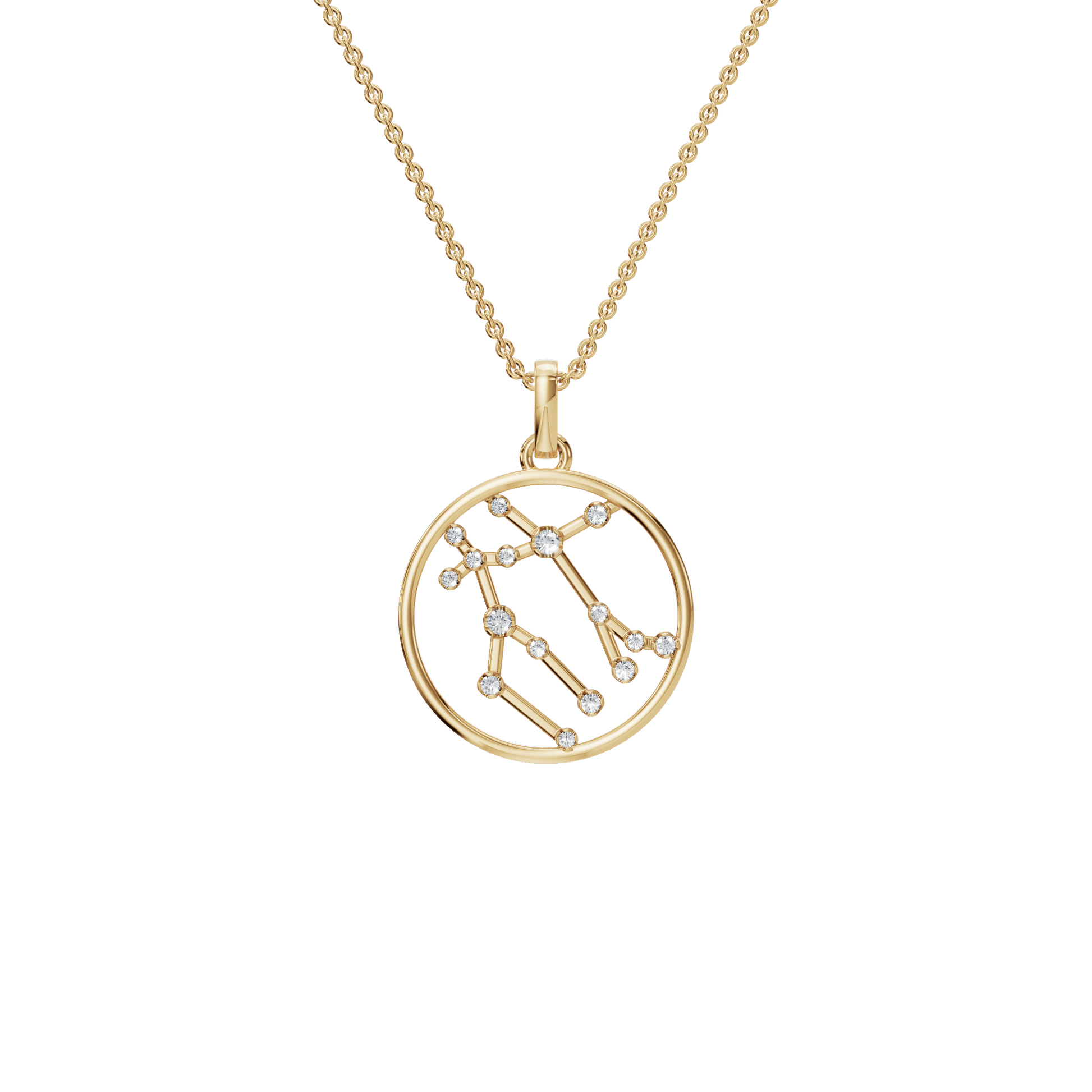Gemini Twinlight Lab Grown Diamond Necklace Pendant