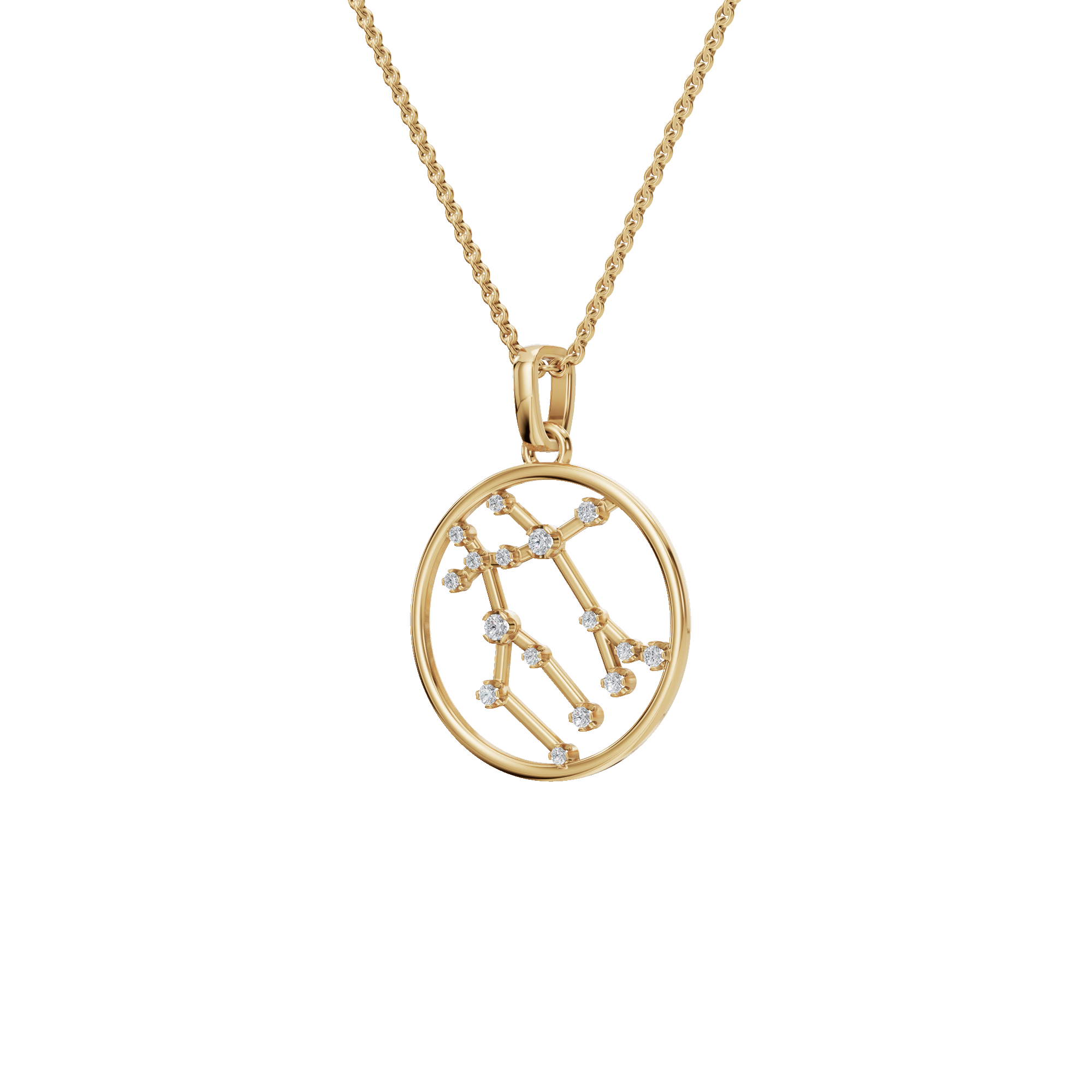 Gemini Twinlight Lab Grown Diamond Necklace Pendant