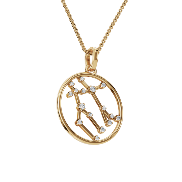 Gemini Twinlight Lab Grown Diamond Necklace Pendant
