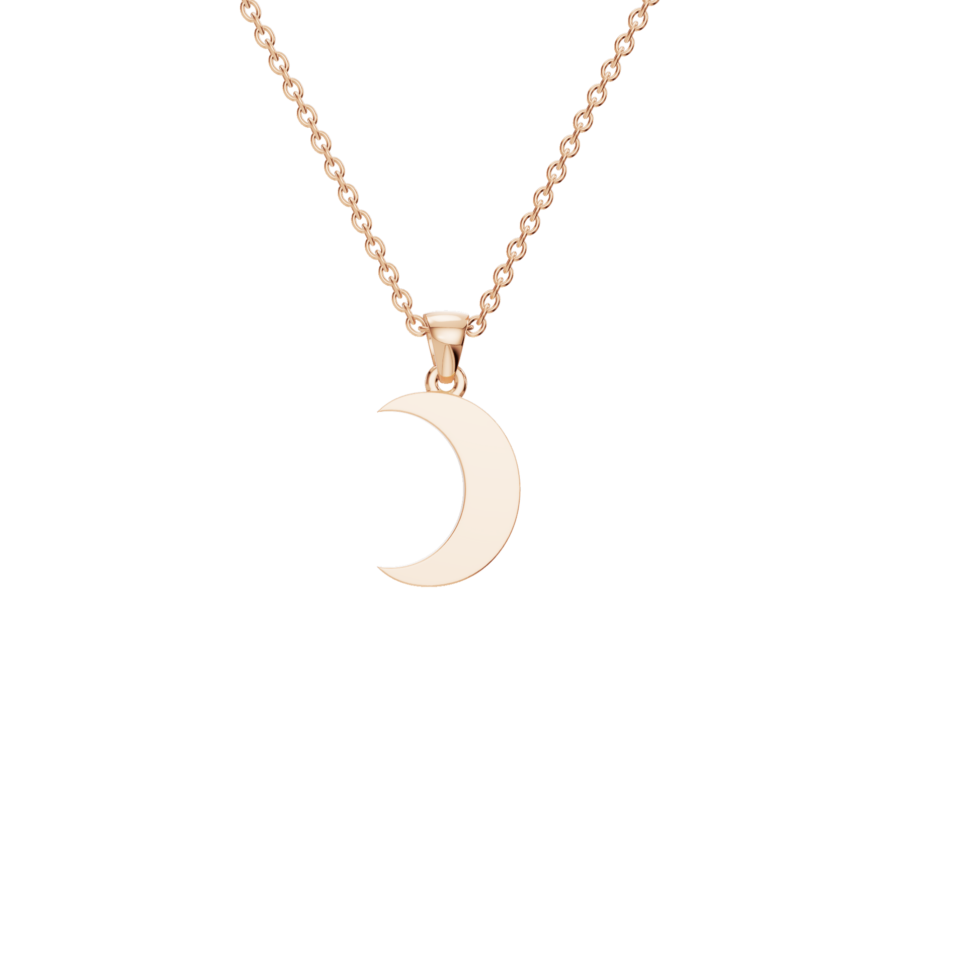 Eternal Moonlight Lab Grown Diamond Crescent Necklace – Romantic USA Jewelry