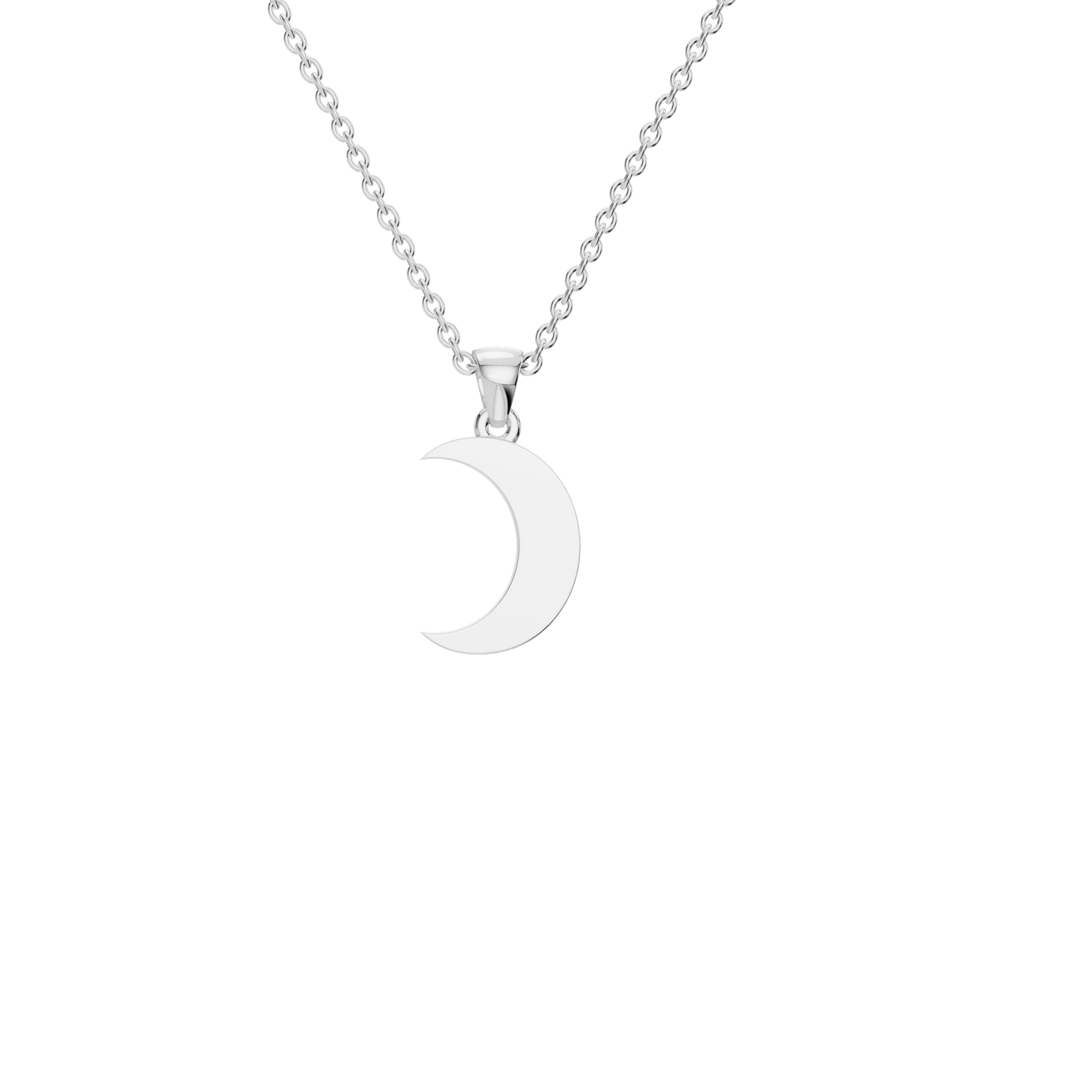 Eternal Moonlight Lab Grown Diamond Crescent Necklace – Romantic USA Jewelry