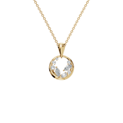Multi Shape Lab Grown Diamond Circular Diamond Orbit Pendant In Solid Gold