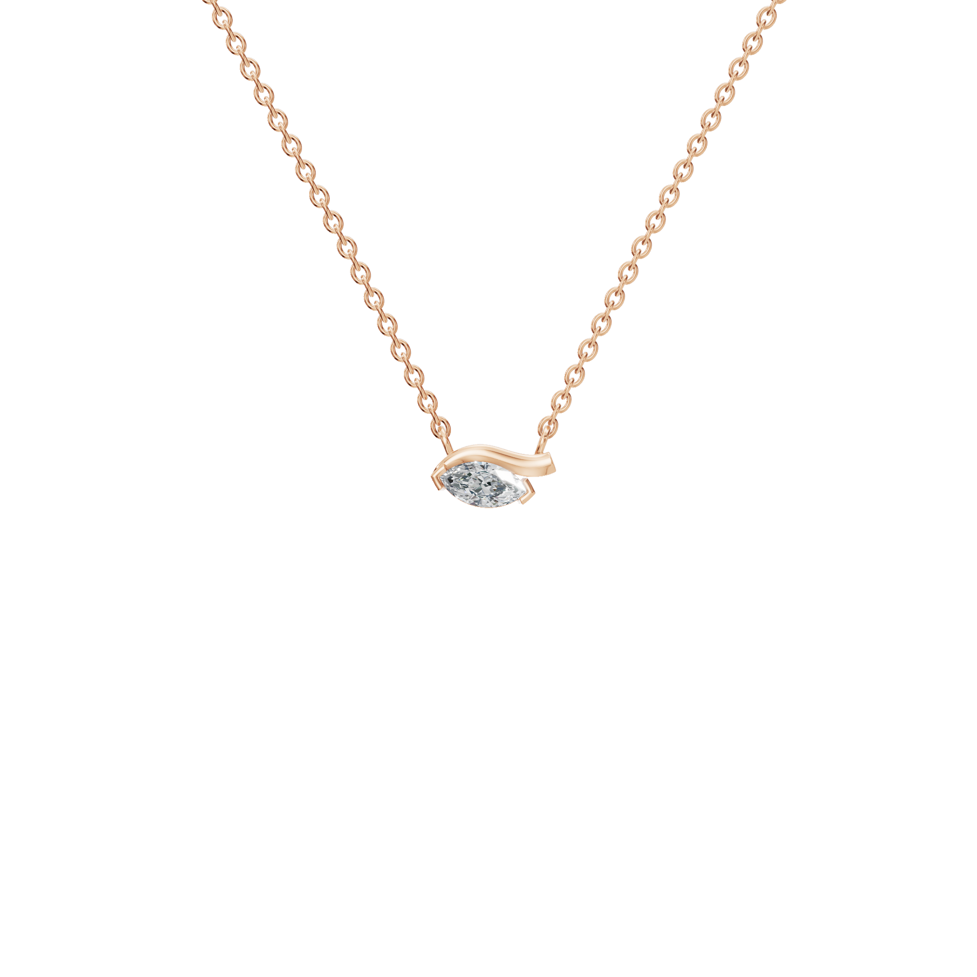 Graceful Luxe Arc Lab Grown Diamond Necklace – Premium Holiday Jewelry for Women