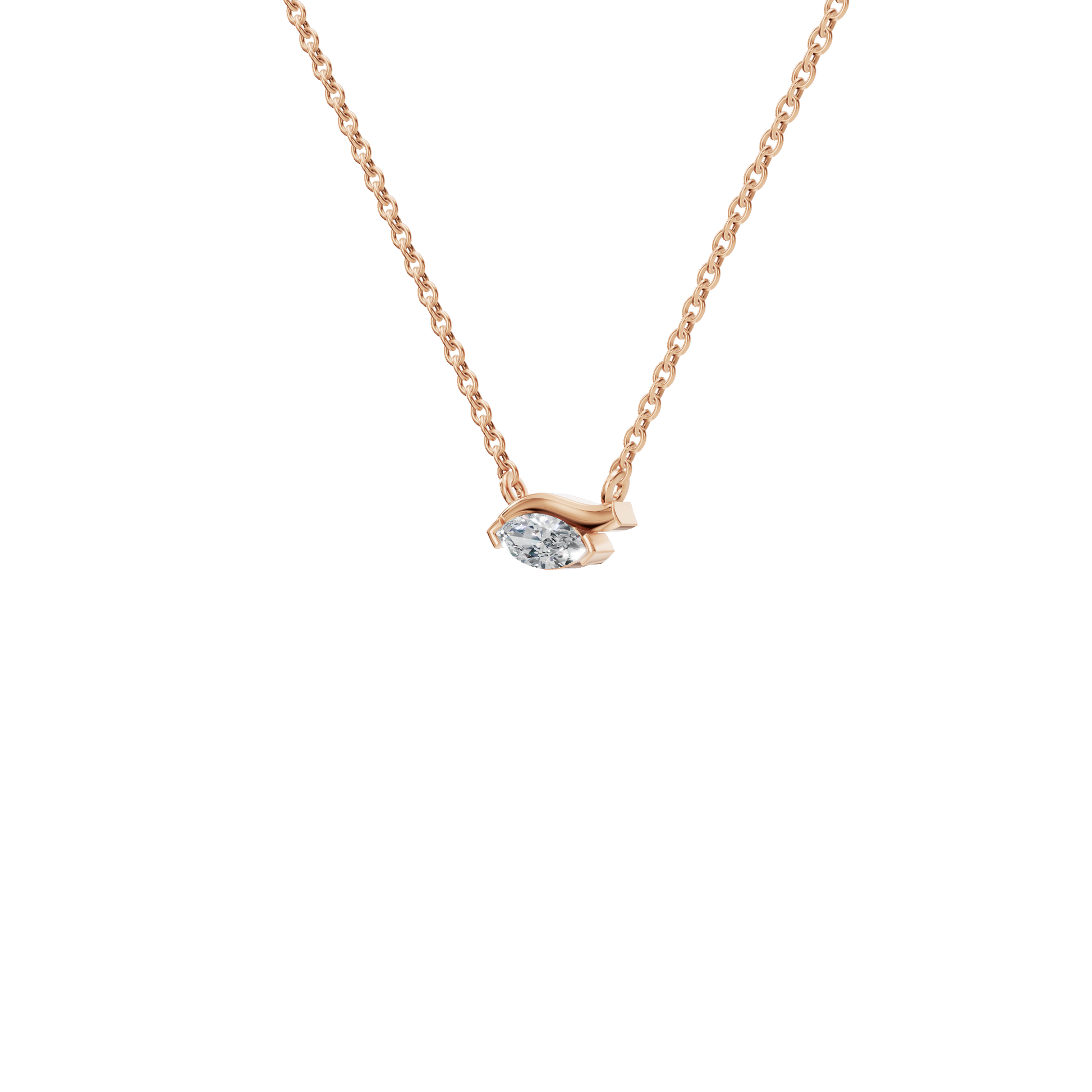 Graceful Luxe Arc Lab Grown Diamond Necklace – Premium Holiday Jewelry for Women