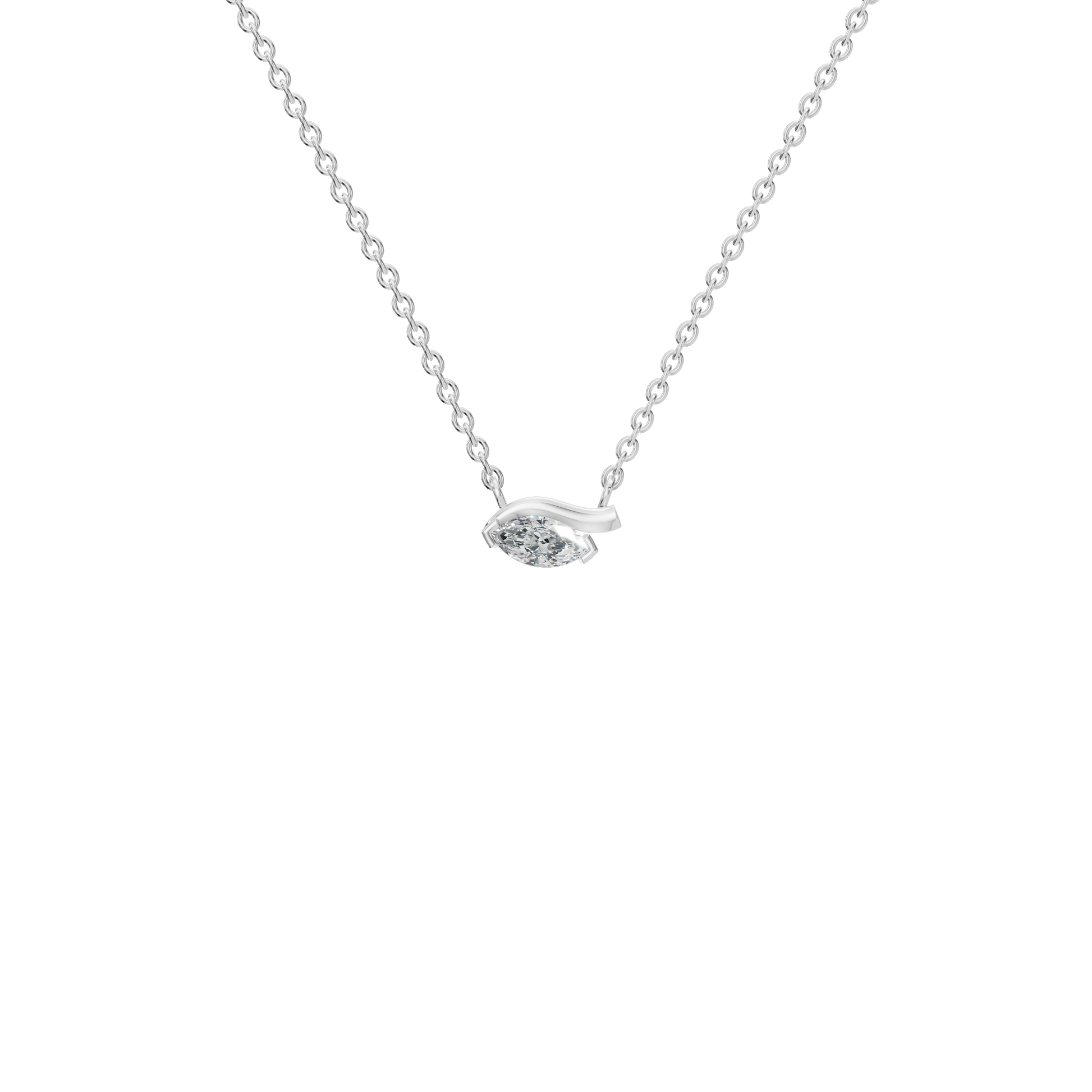 Graceful Luxe Arc Lab Grown Diamond Necklace – Premium Holiday Jewelry for Women