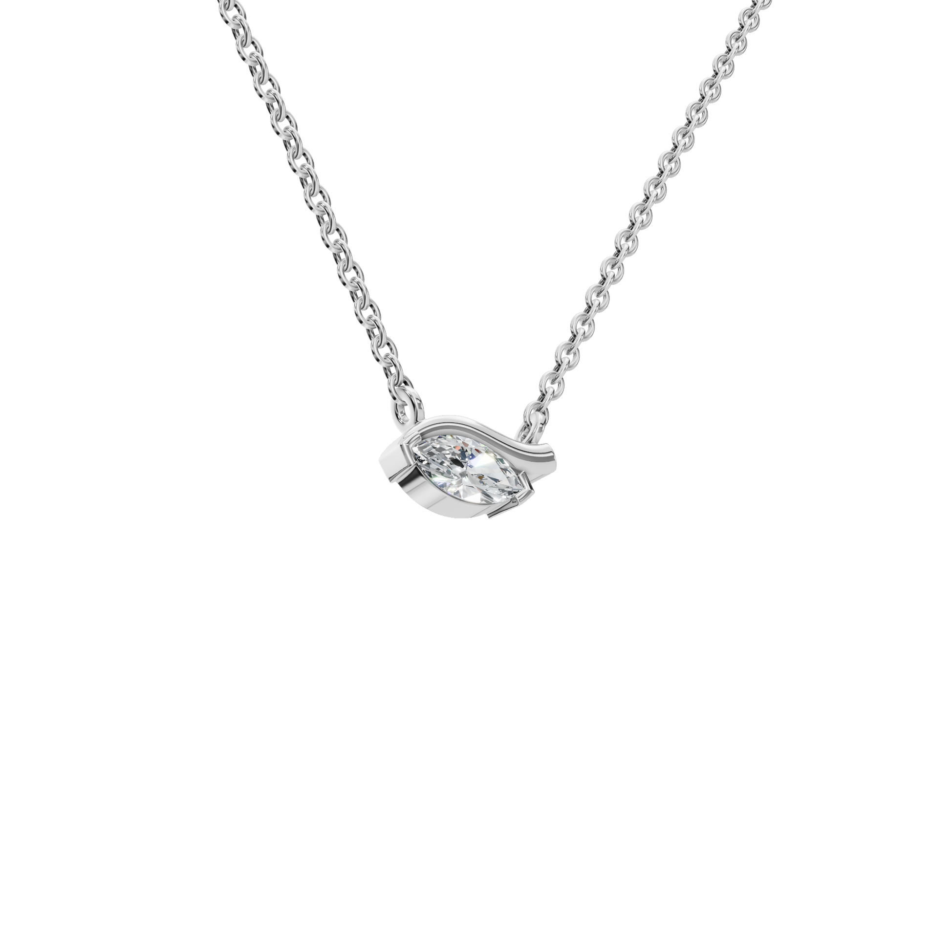Graceful Luxe Arc Lab Grown Diamond Necklace – Premium Holiday Jewelry for Women