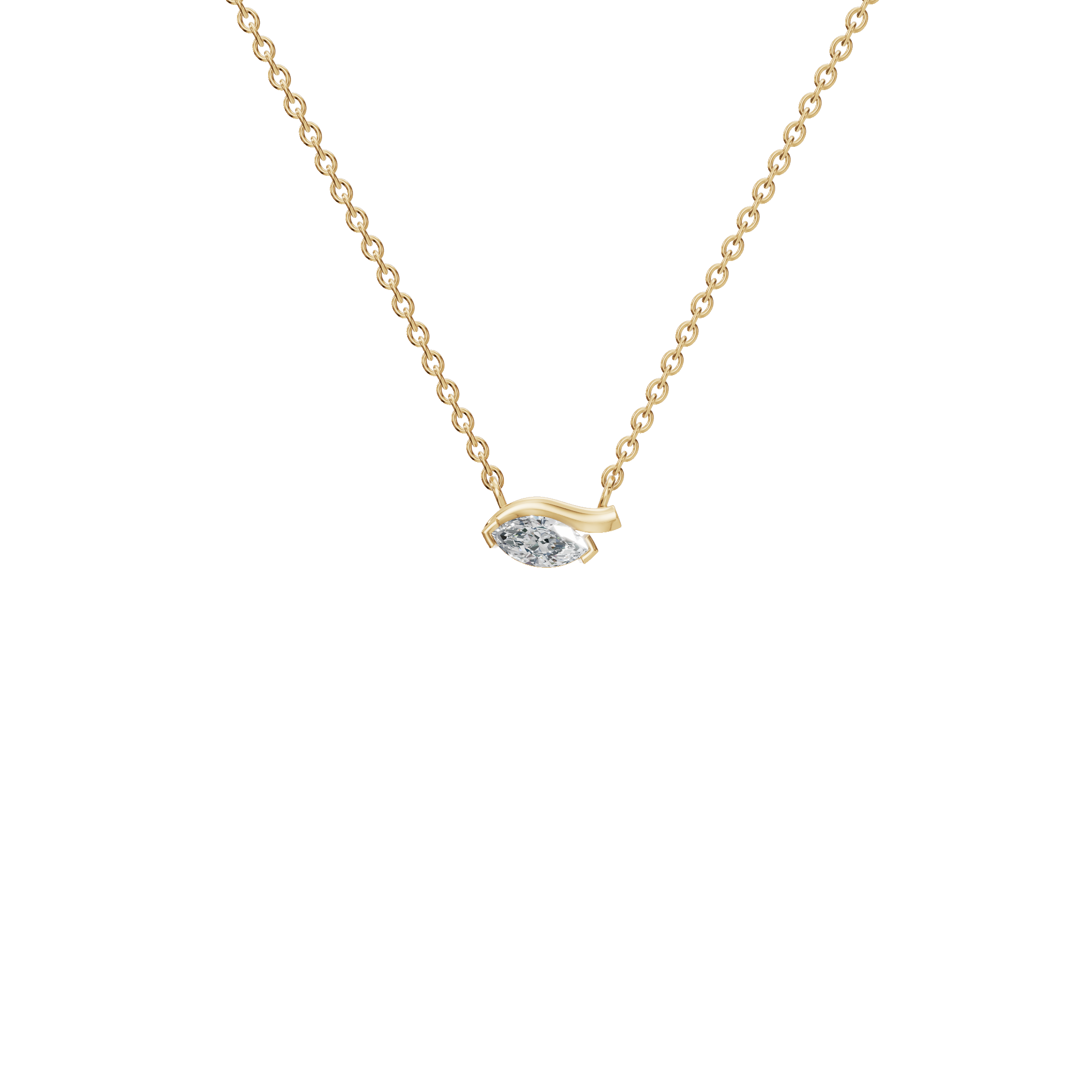 Graceful Luxe Arc Lab Grown Diamond Necklace – Premium Holiday Jewelry for Women