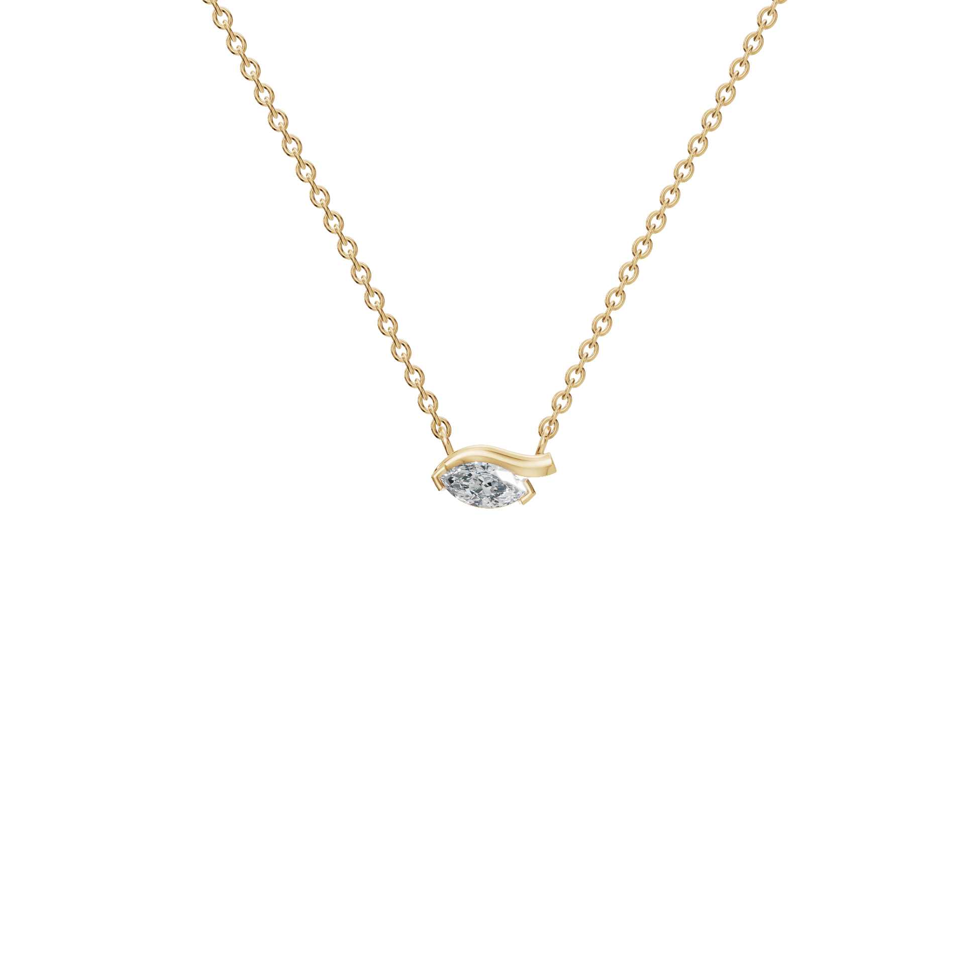 Graceful Luxe Arc Lab Grown Diamond Necklace – Premium Holiday Jewelry for Women