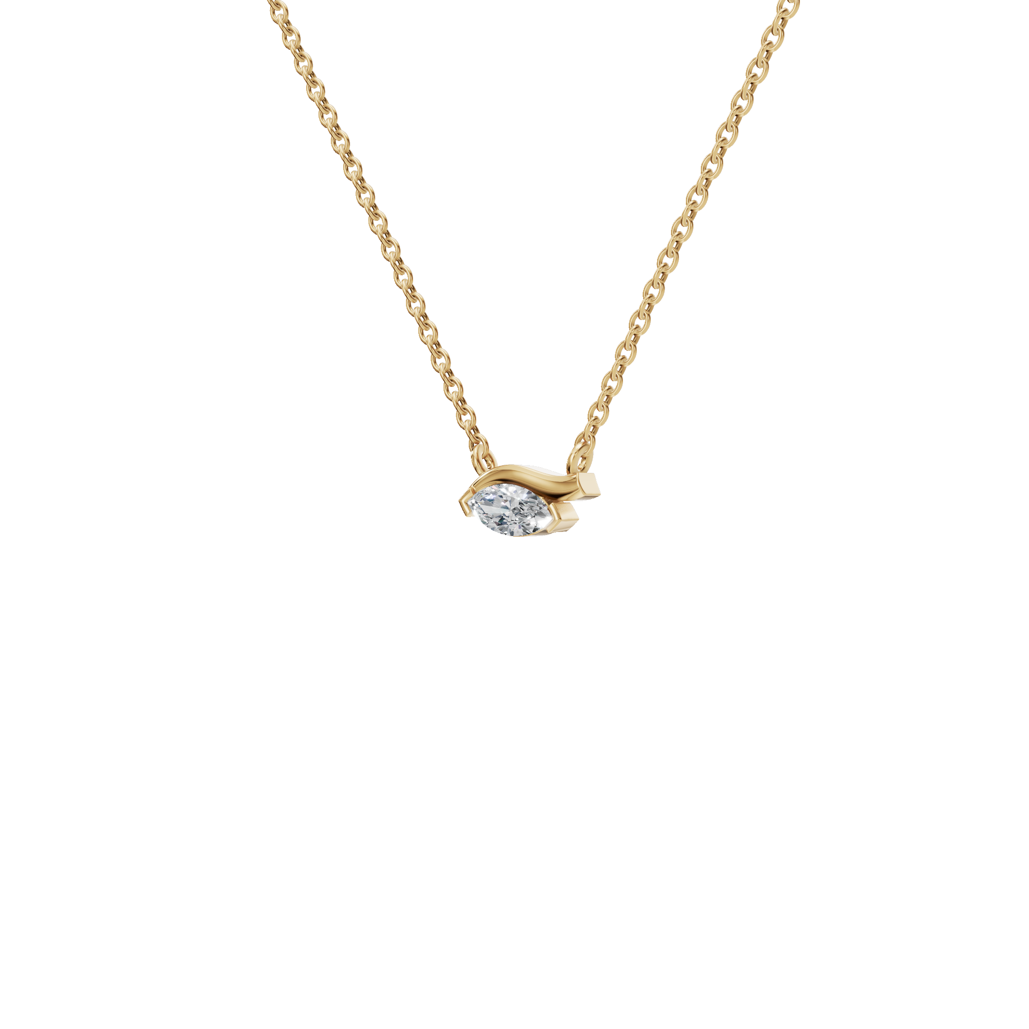 Graceful Luxe Arc Lab Grown Diamond Necklace – Premium Holiday Jewelry for Women