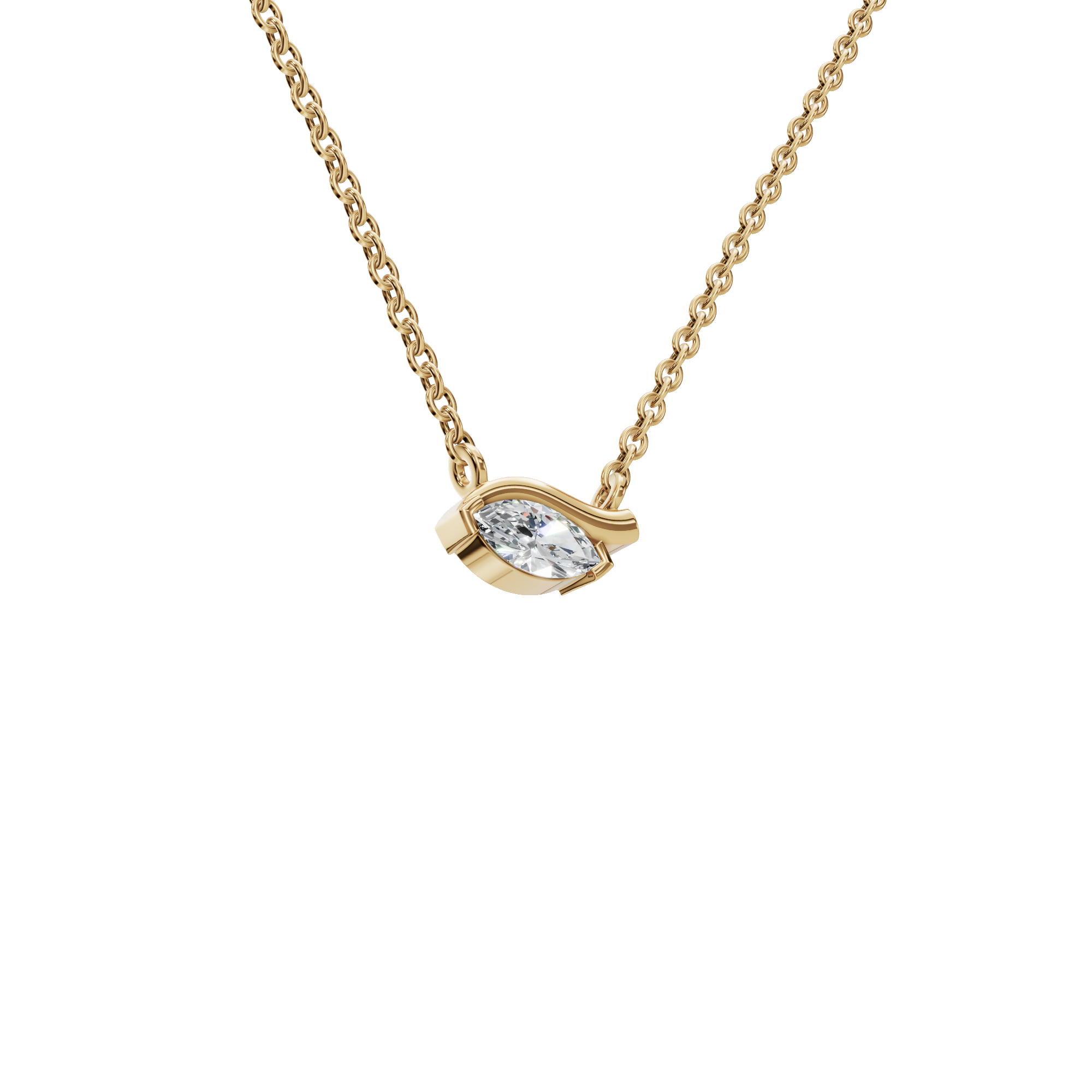 Graceful Luxe Arc Lab Grown Diamond Necklace – Premium Holiday Jewelry for Women