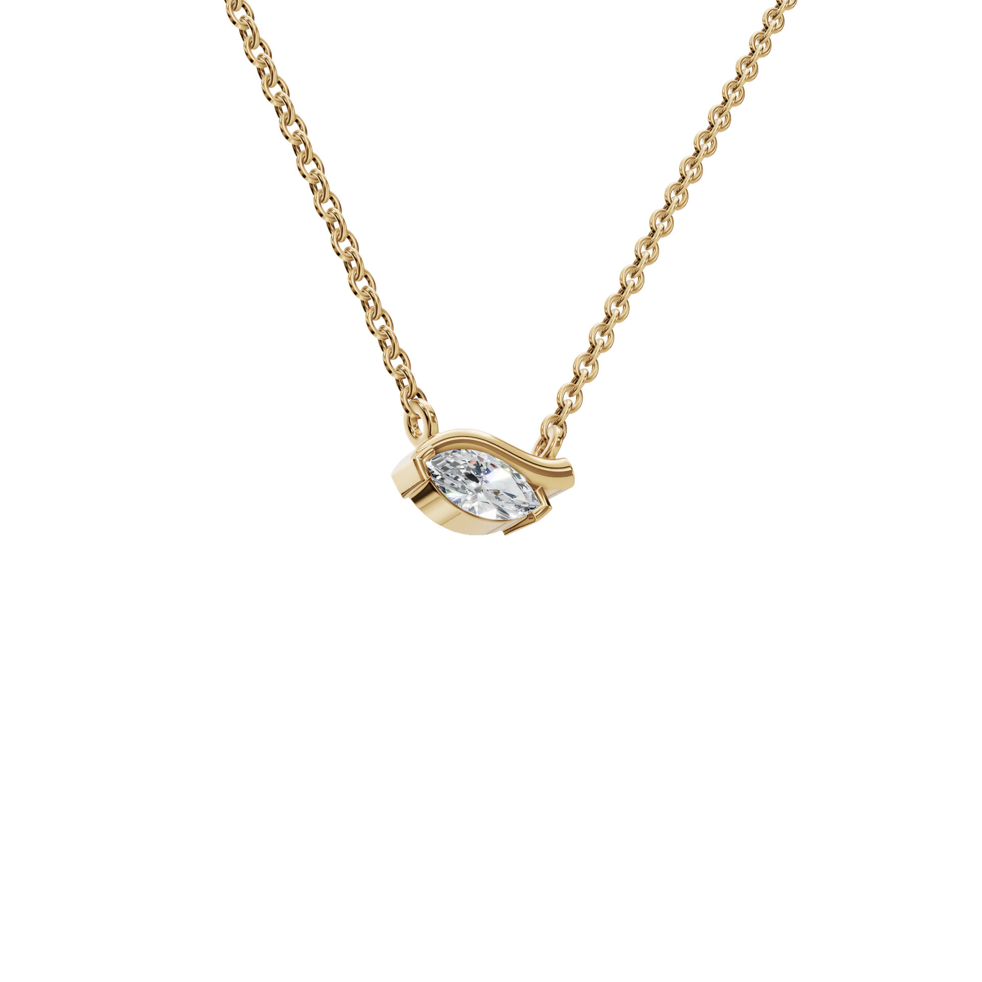 Graceful Luxe Arc Lab Grown Diamond Necklace – Premium Holiday Jewelry for Women