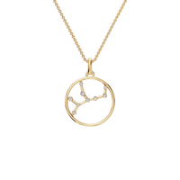 Starlit Zodiac Diamond Charm Necklace – Fine Astrology Gift for Her
