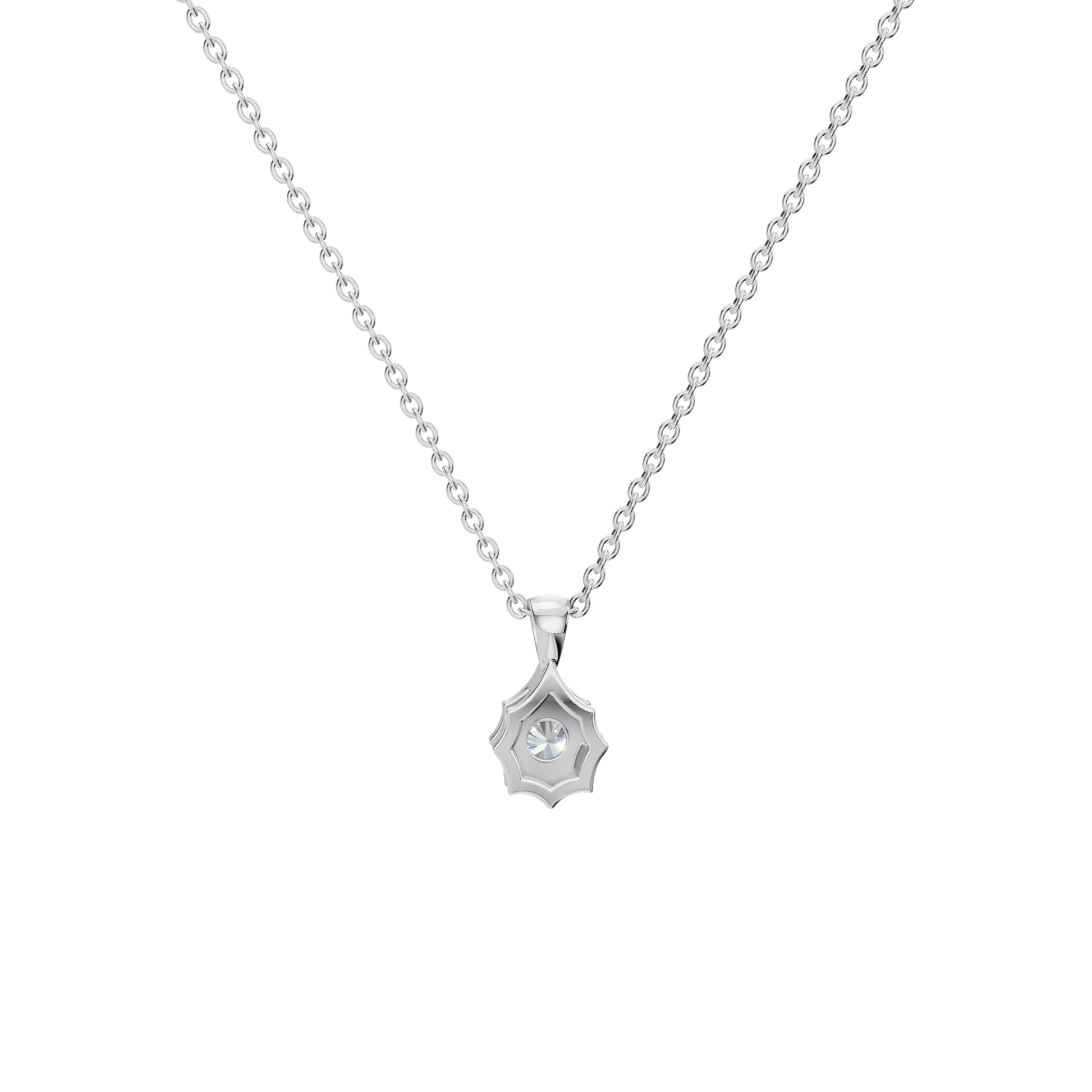 1Ctw Signature Round Cut Diamond Solitaire Pendant Necklace
