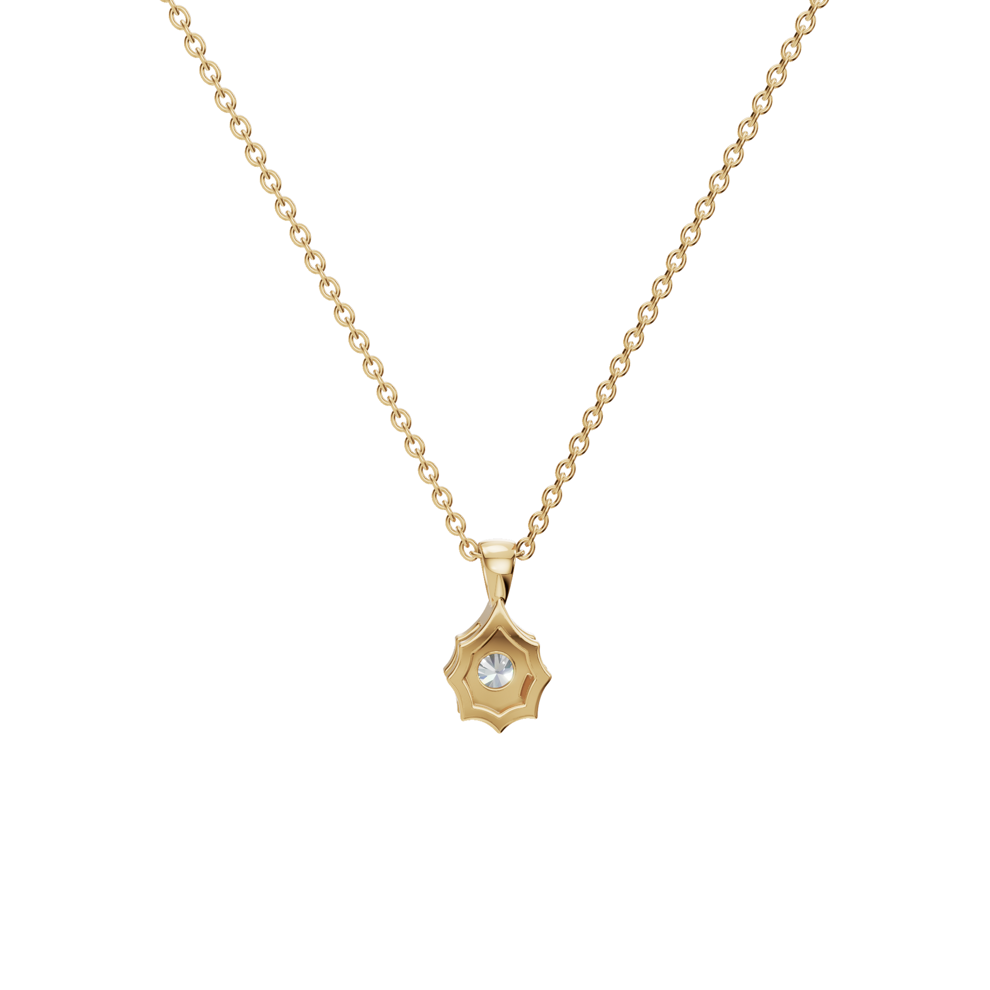 1Ctw Signature Round Cut Diamond Solitaire Pendant Necklace