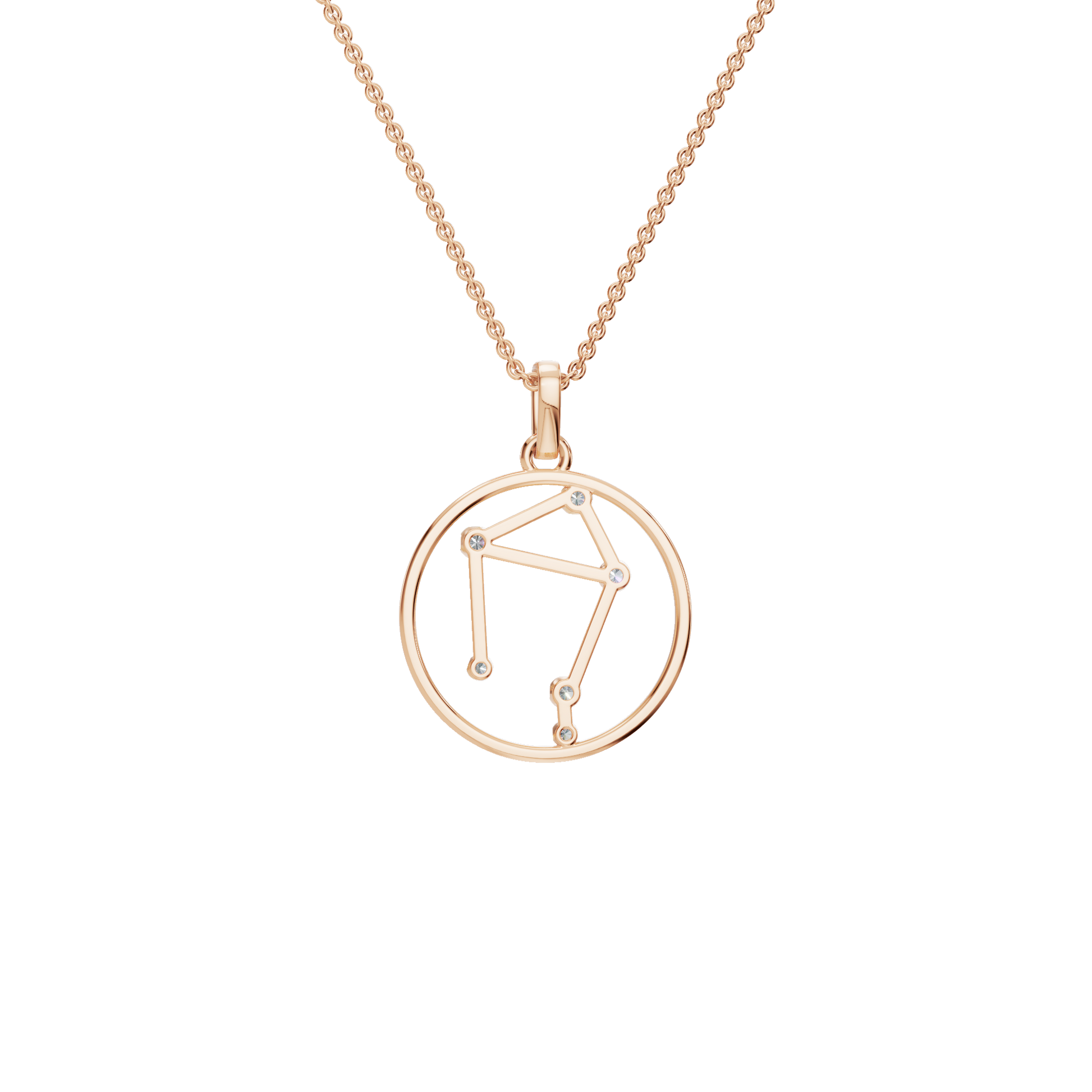 Capricorn Constellation Diamond Charm Necklace – Fine Gold Astrology Gift for Mother’s Day