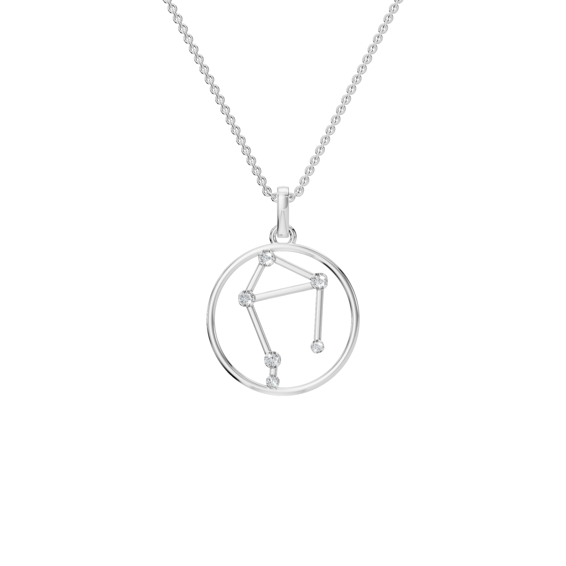 Capricorn Constellation Diamond Charm Necklace – Fine Gold Astrology Gift for Mother’s Day