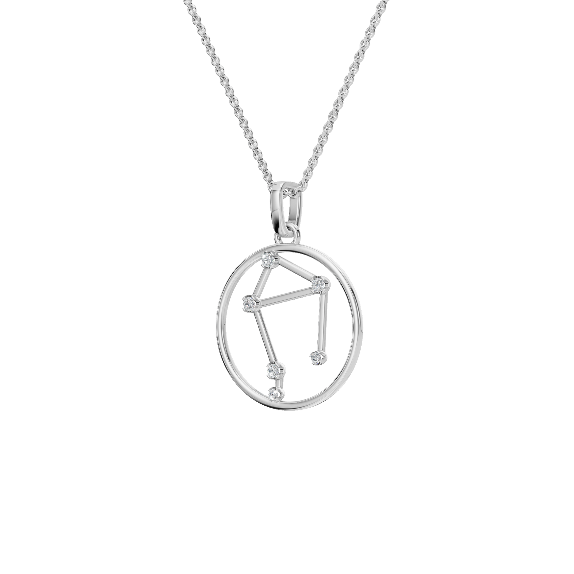 Capricorn Constellation Diamond Charm Necklace – Fine Gold Astrology Gift for Mother’s Day