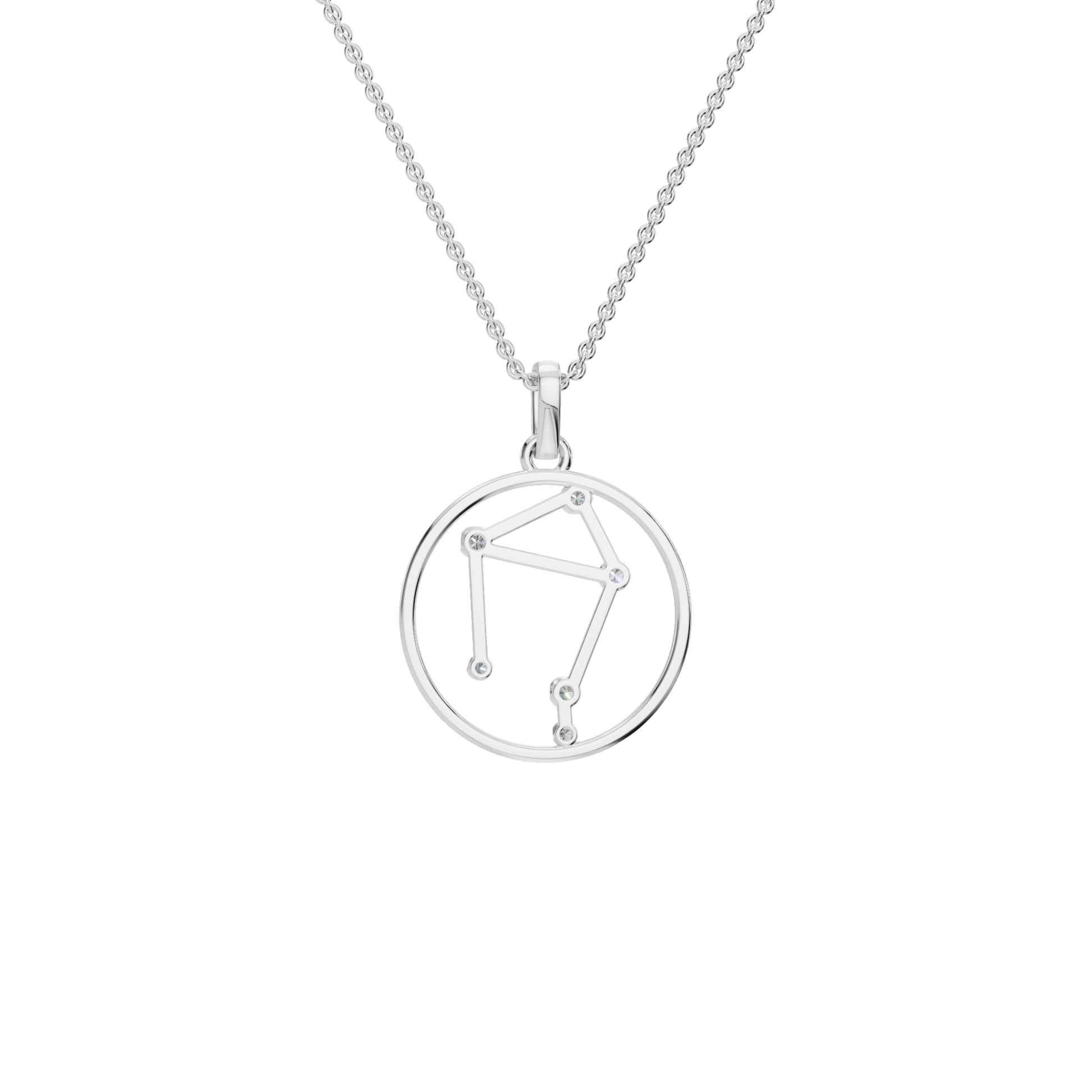 Capricorn Constellation Diamond Charm Necklace – Fine Gold Astrology Gift for Mother’s Day