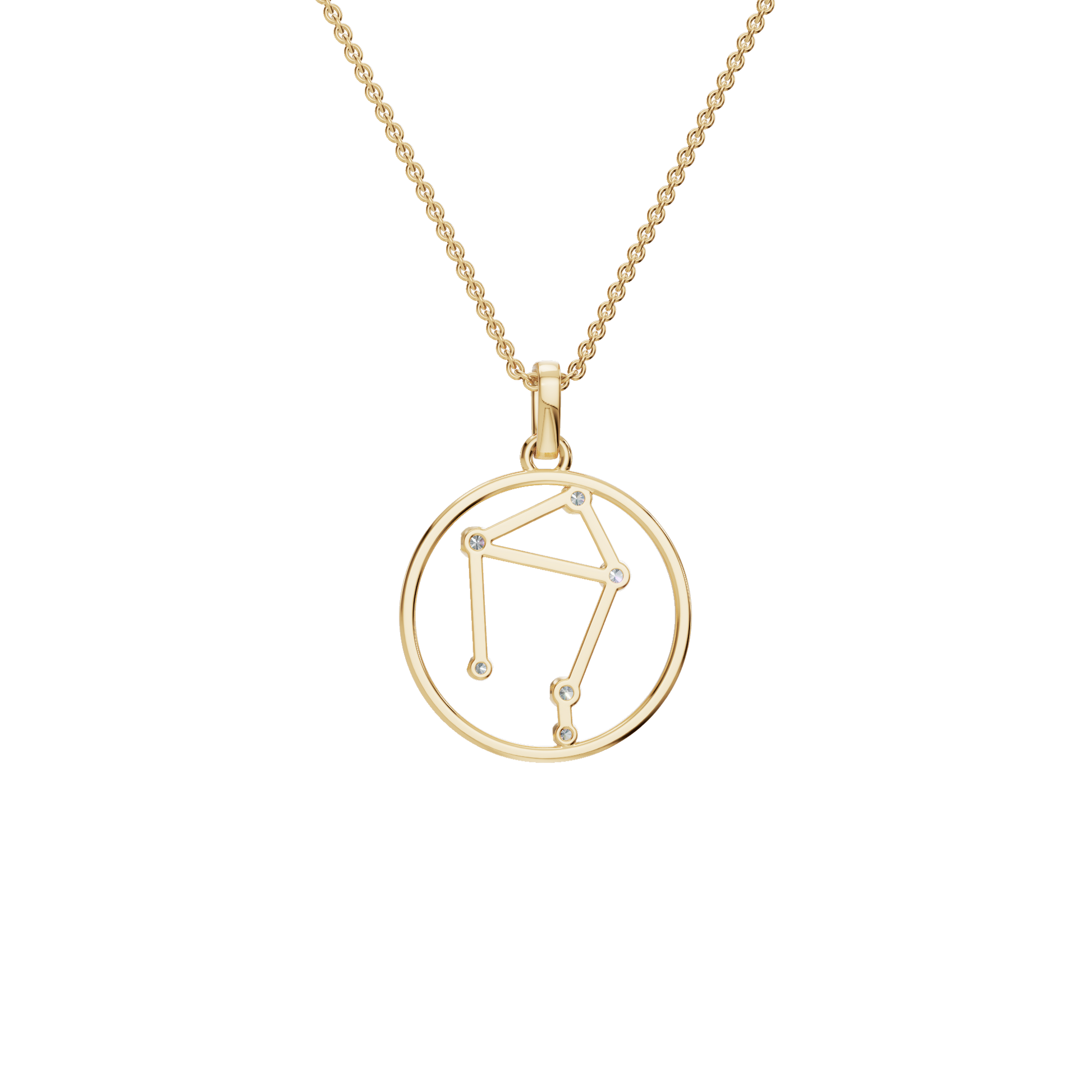Capricorn Constellation Diamond Charm Necklace – Fine Gold Astrology Gift for Mother’s Day