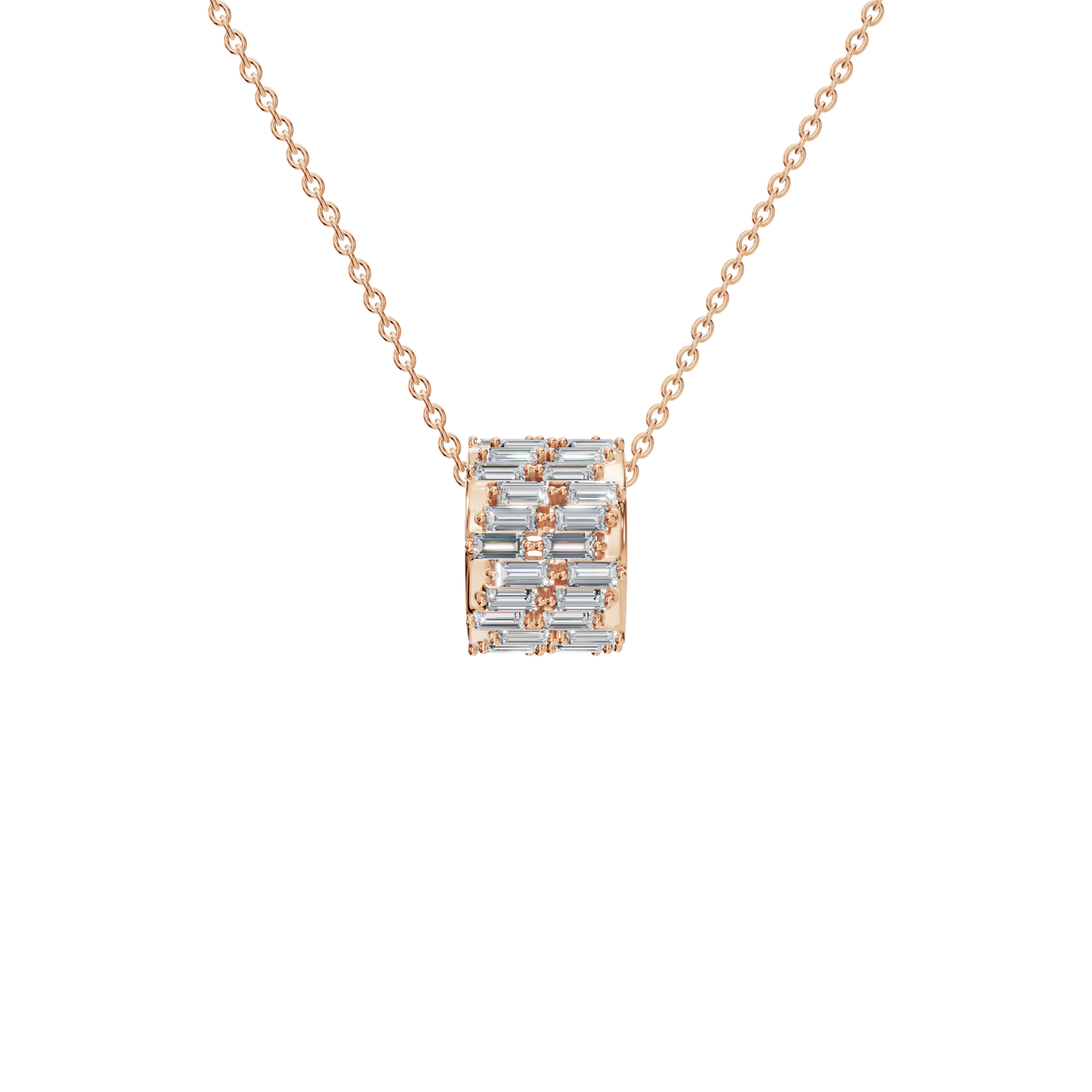 Architectural Shine Lab Grown Diamond Pendant – Art-Inspired Festival Jewelry