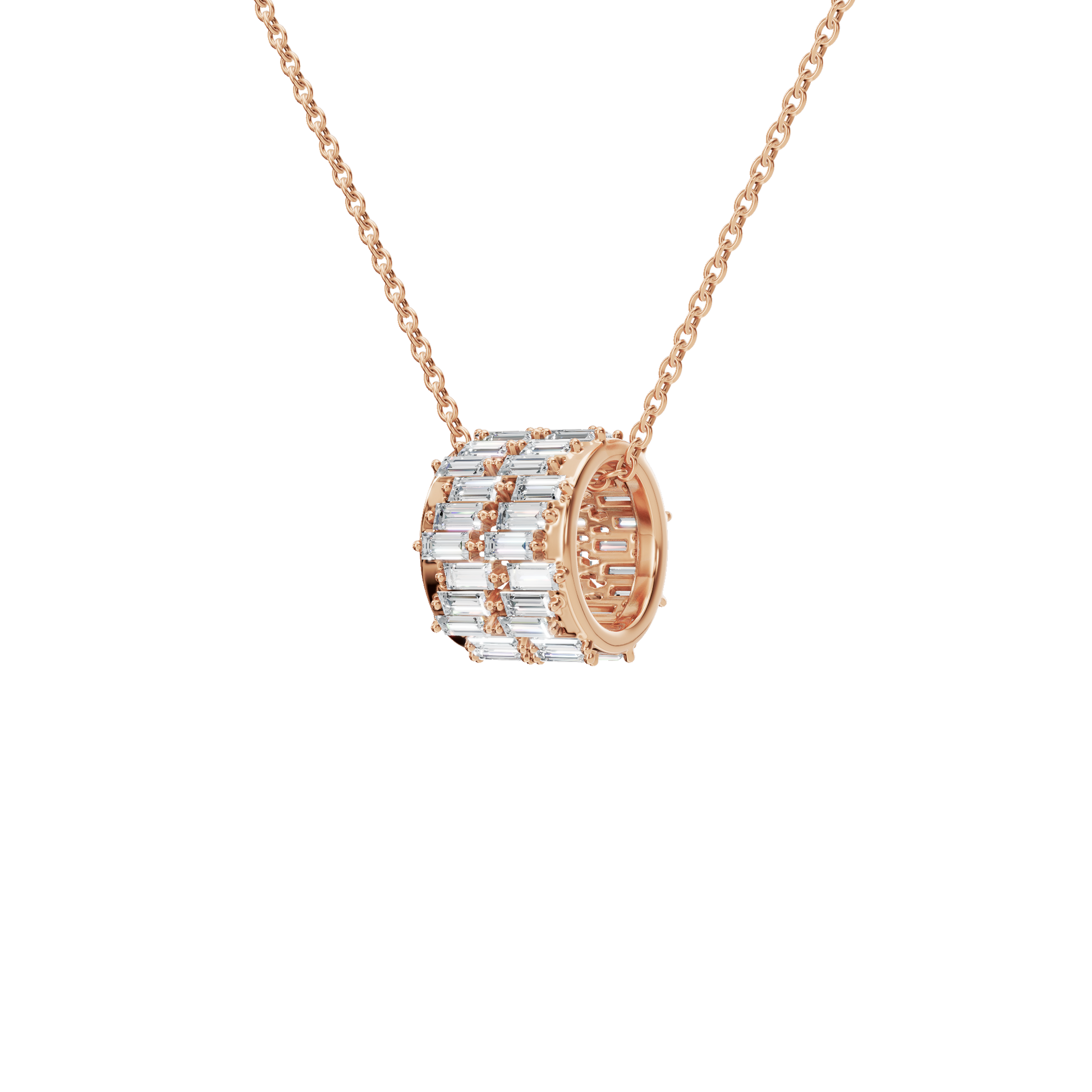 Architectural Shine Lab Grown Diamond Pendant – Art-Inspired Festival Jewelry