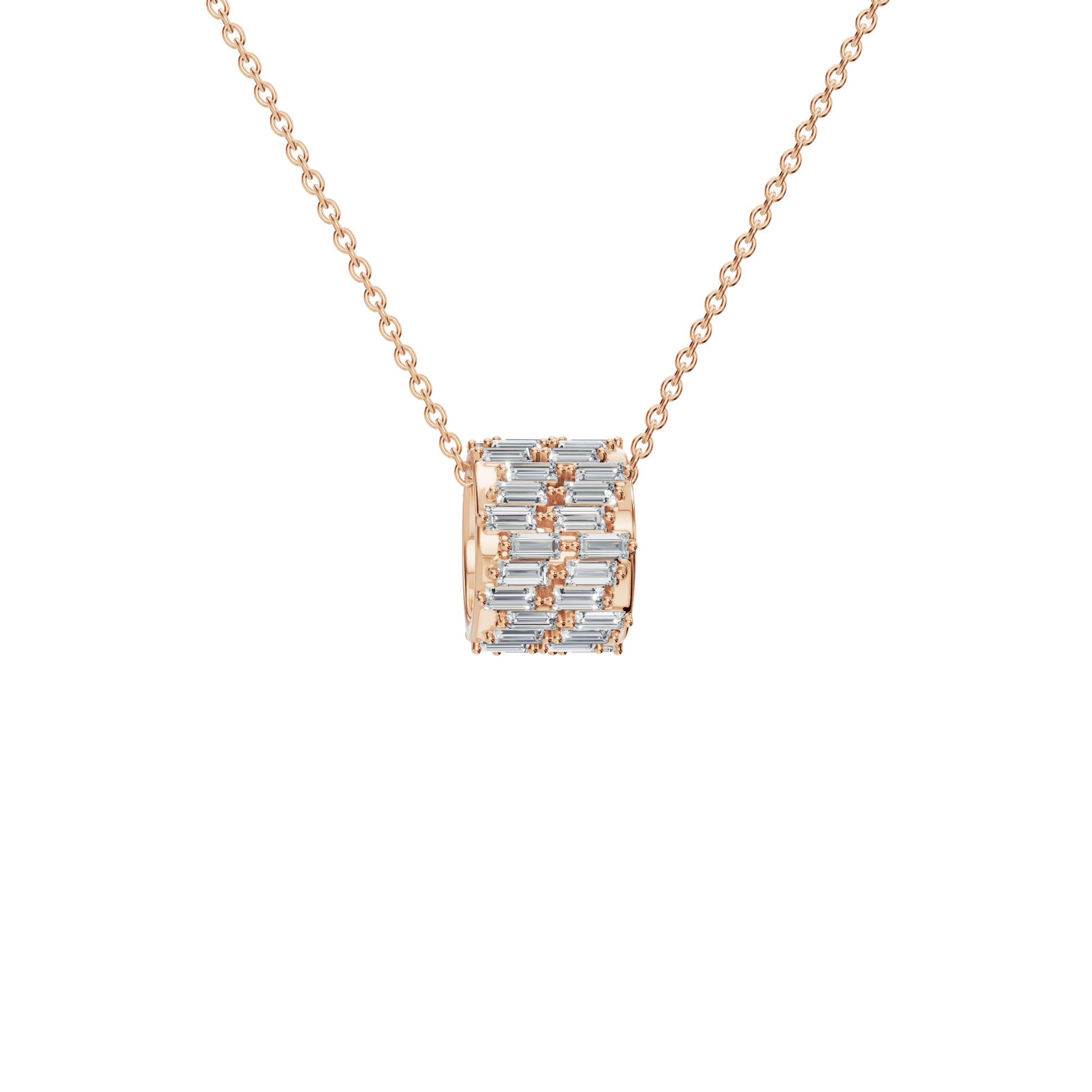 Architectural Shine Lab Grown Diamond Pendant – Art-Inspired Festival Jewelry