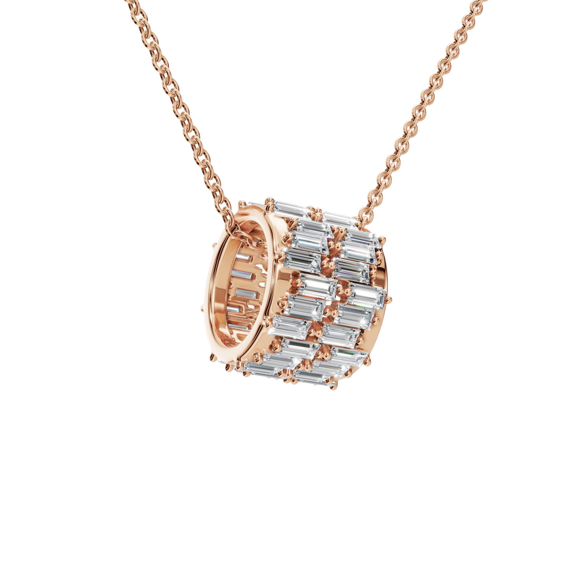 Architectural Shine Lab Grown Diamond Pendant – Art-Inspired Festival Jewelry