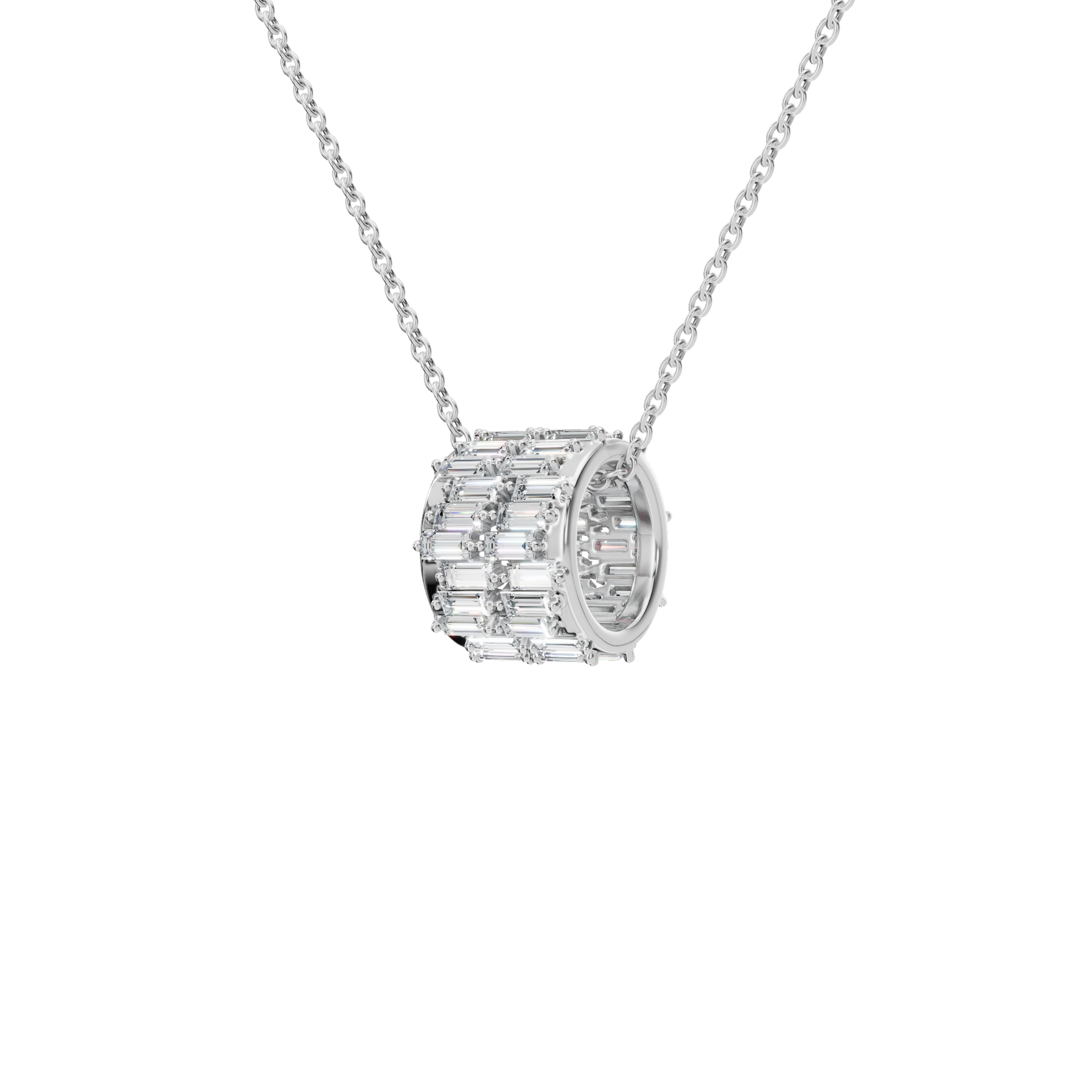 Architectural Shine Lab Grown Diamond Pendant – Art-Inspired Festival Jewelry