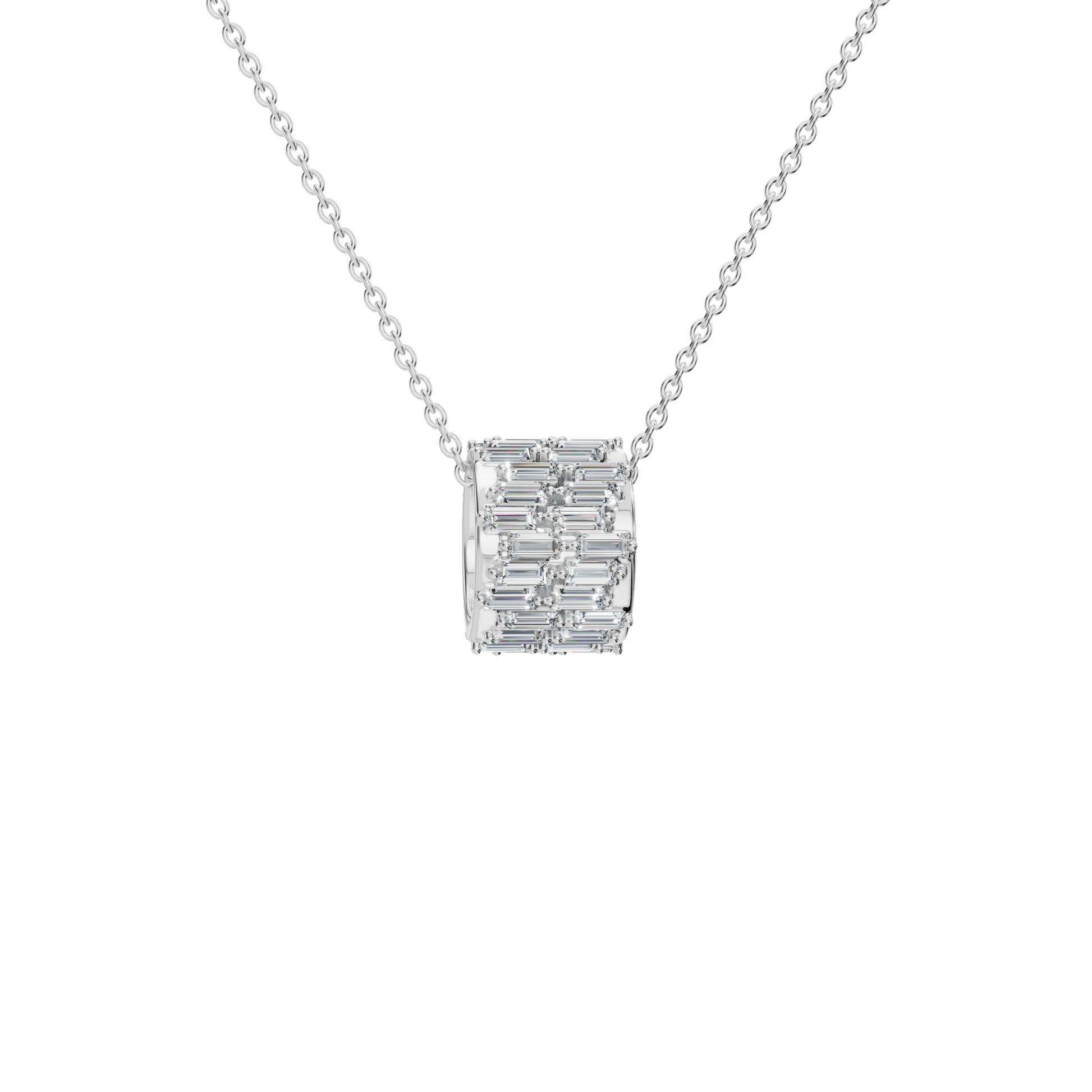 Architectural Shine Lab Grown Diamond Pendant – Art-Inspired Festival Jewelry
