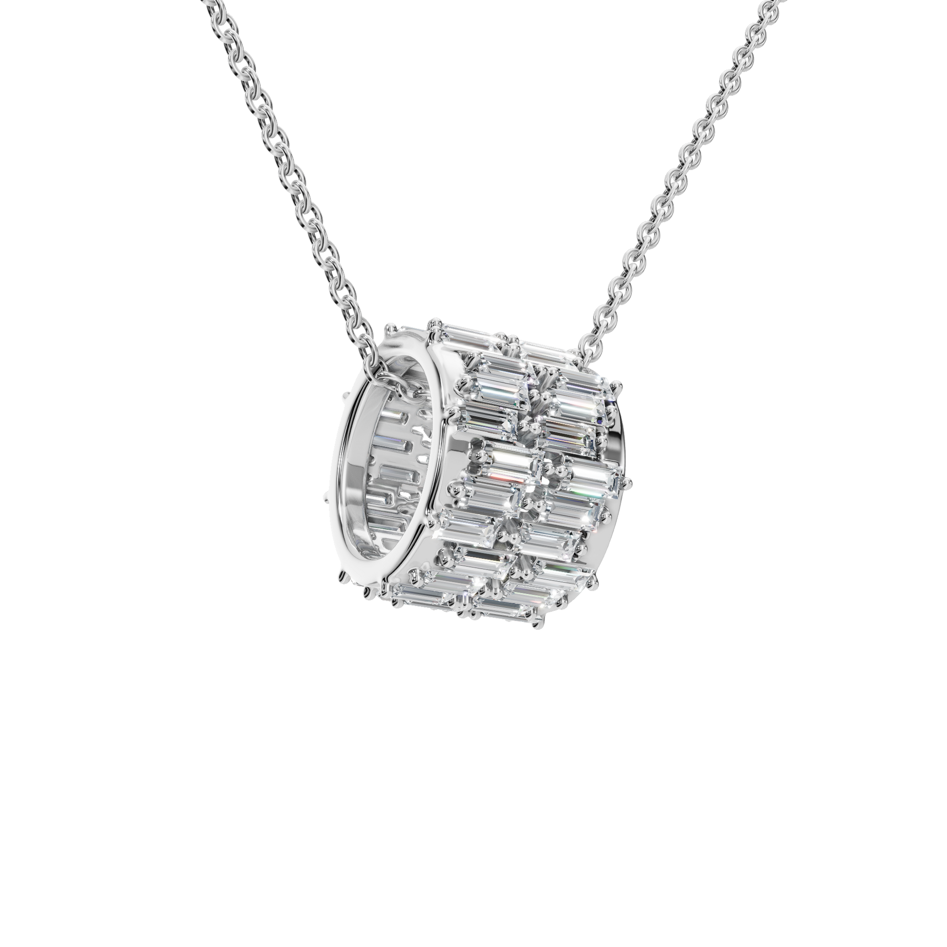 Architectural Shine Lab Grown Diamond Pendant – Art-Inspired Festival Jewelry