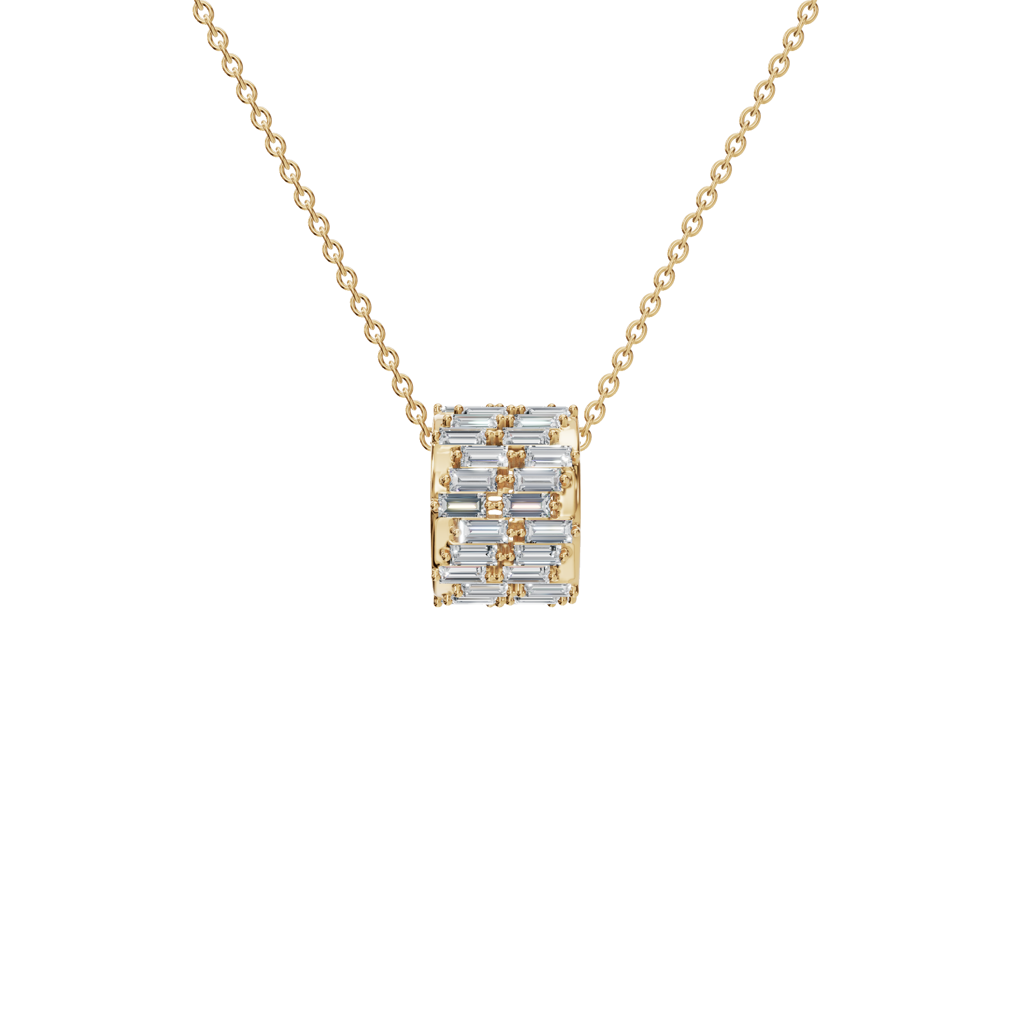 Architectural Shine Lab Grown Diamond Pendant – Art-Inspired Festival Jewelry