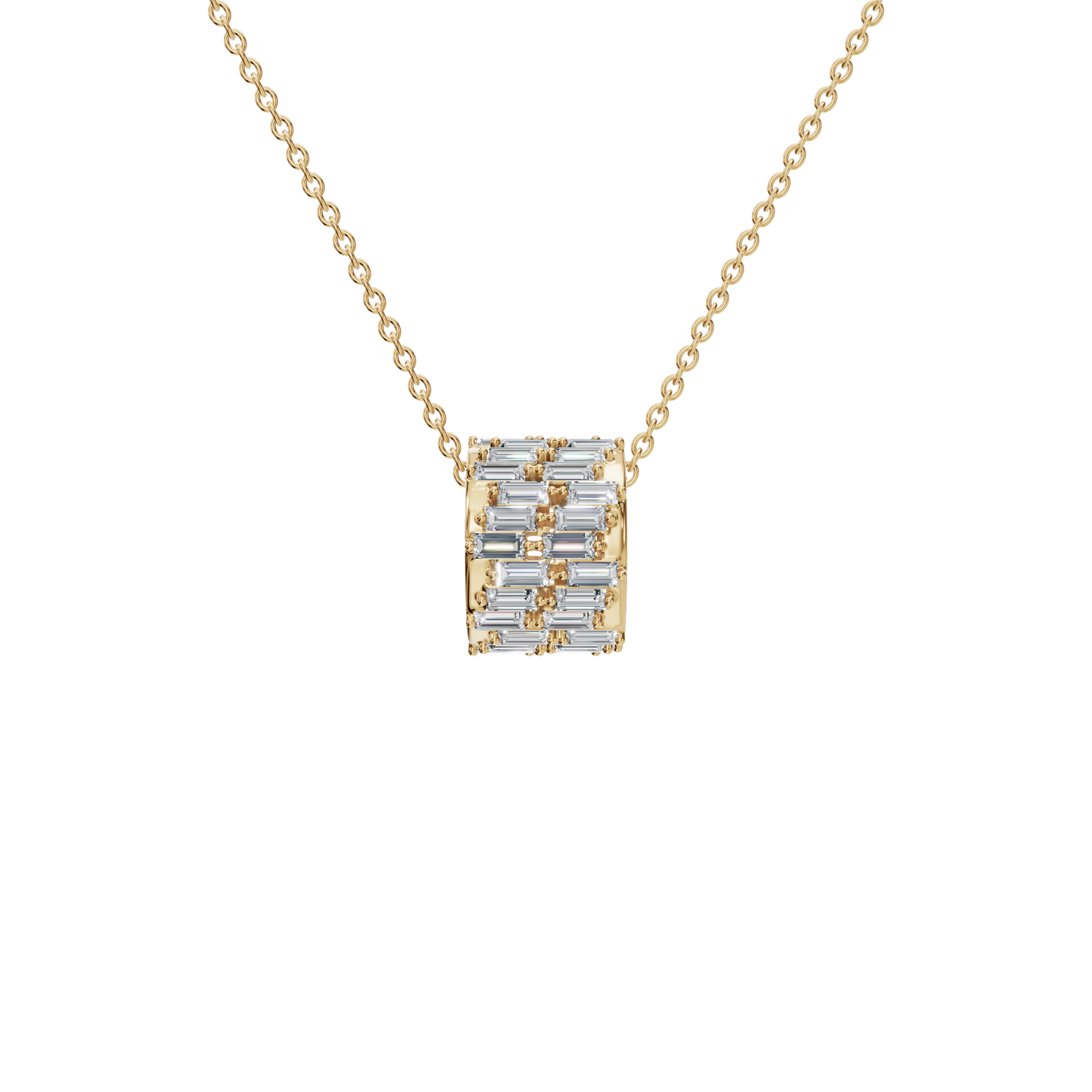 Architectural Shine Lab Grown Diamond Pendant – Art-Inspired Festival Jewelry