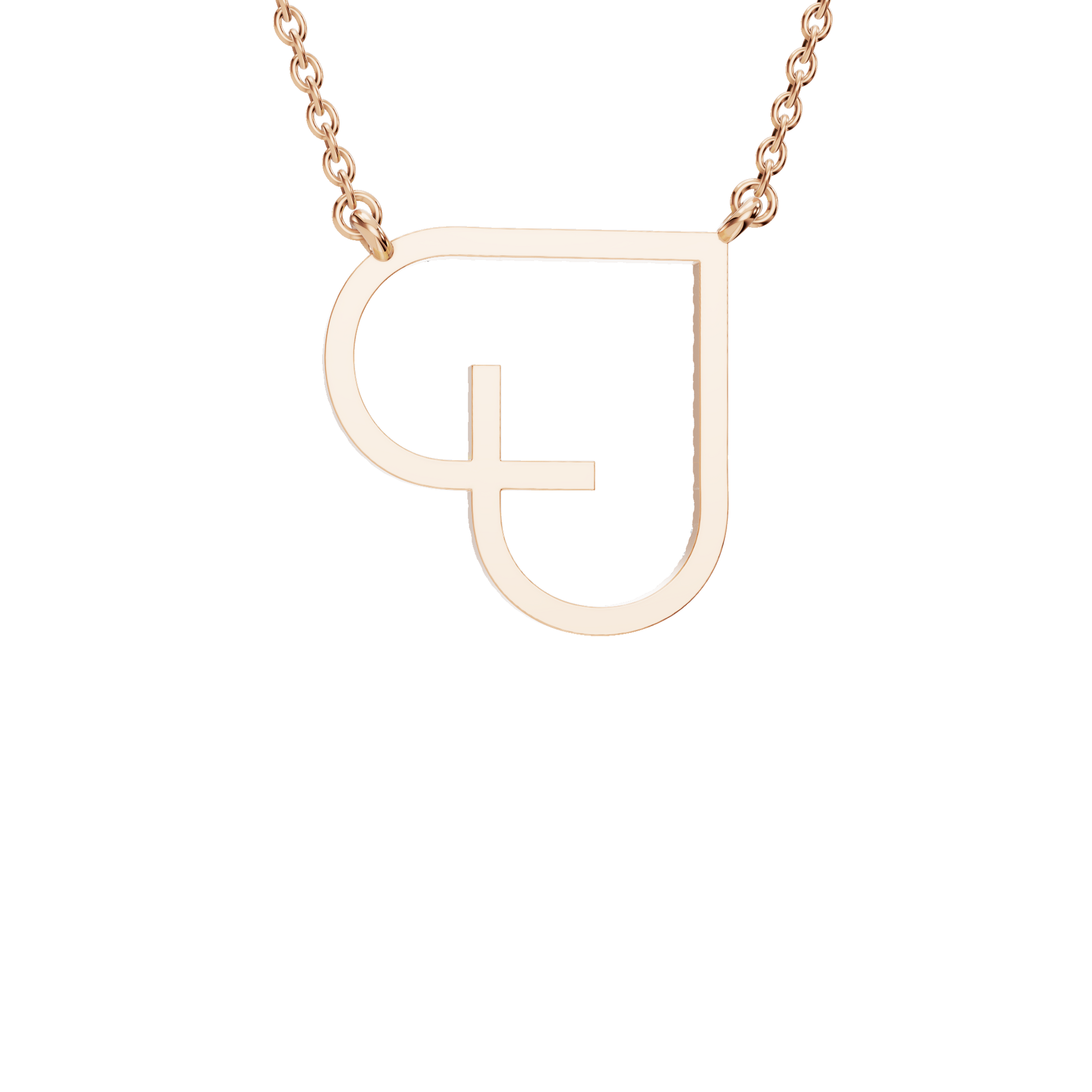 Dazzling Letter Heart Pendant – Modern Gold Diamond Necklace for Summer Festivals