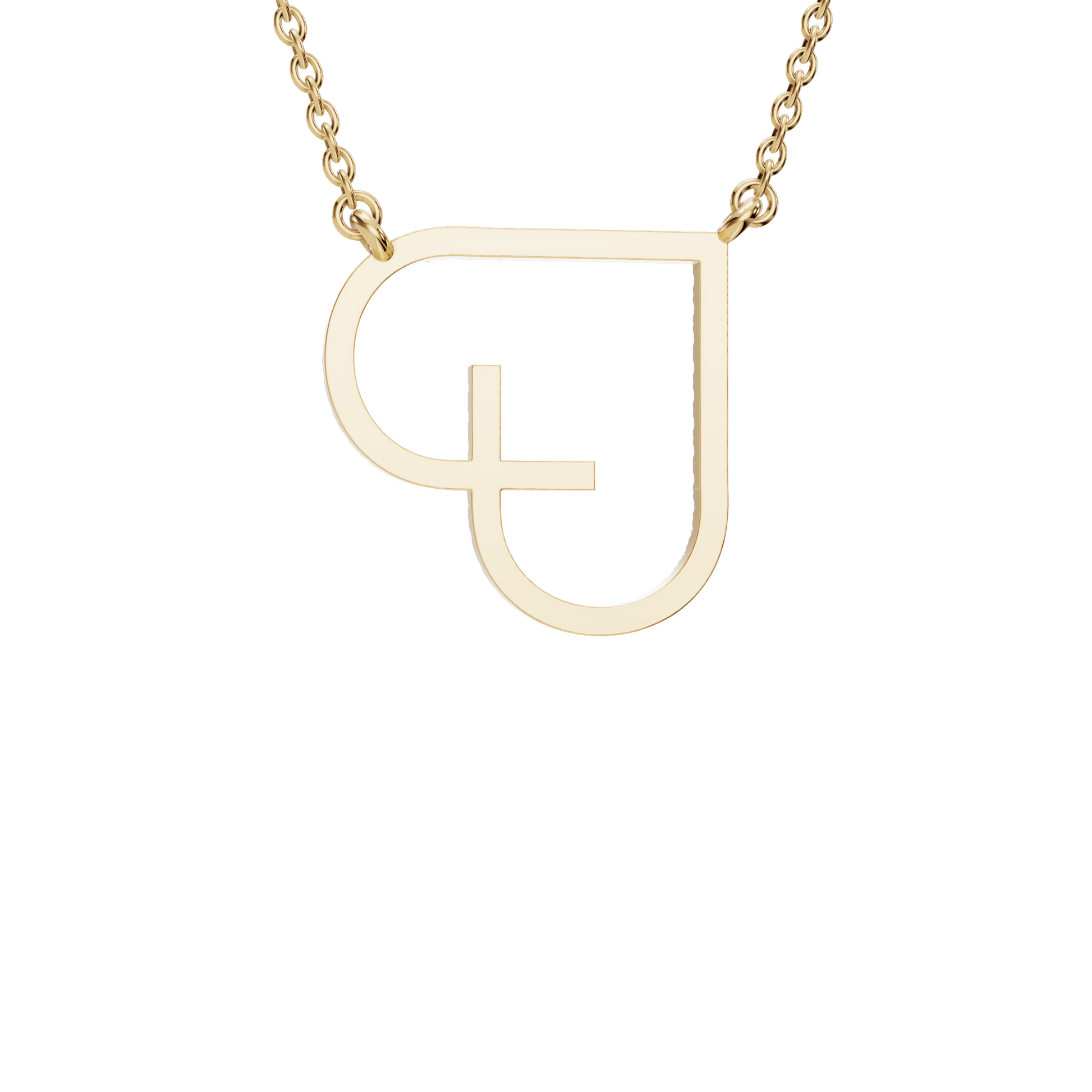 Dazzling Letter Heart Pendant – Modern Gold Diamond Necklace for Summer Festivals