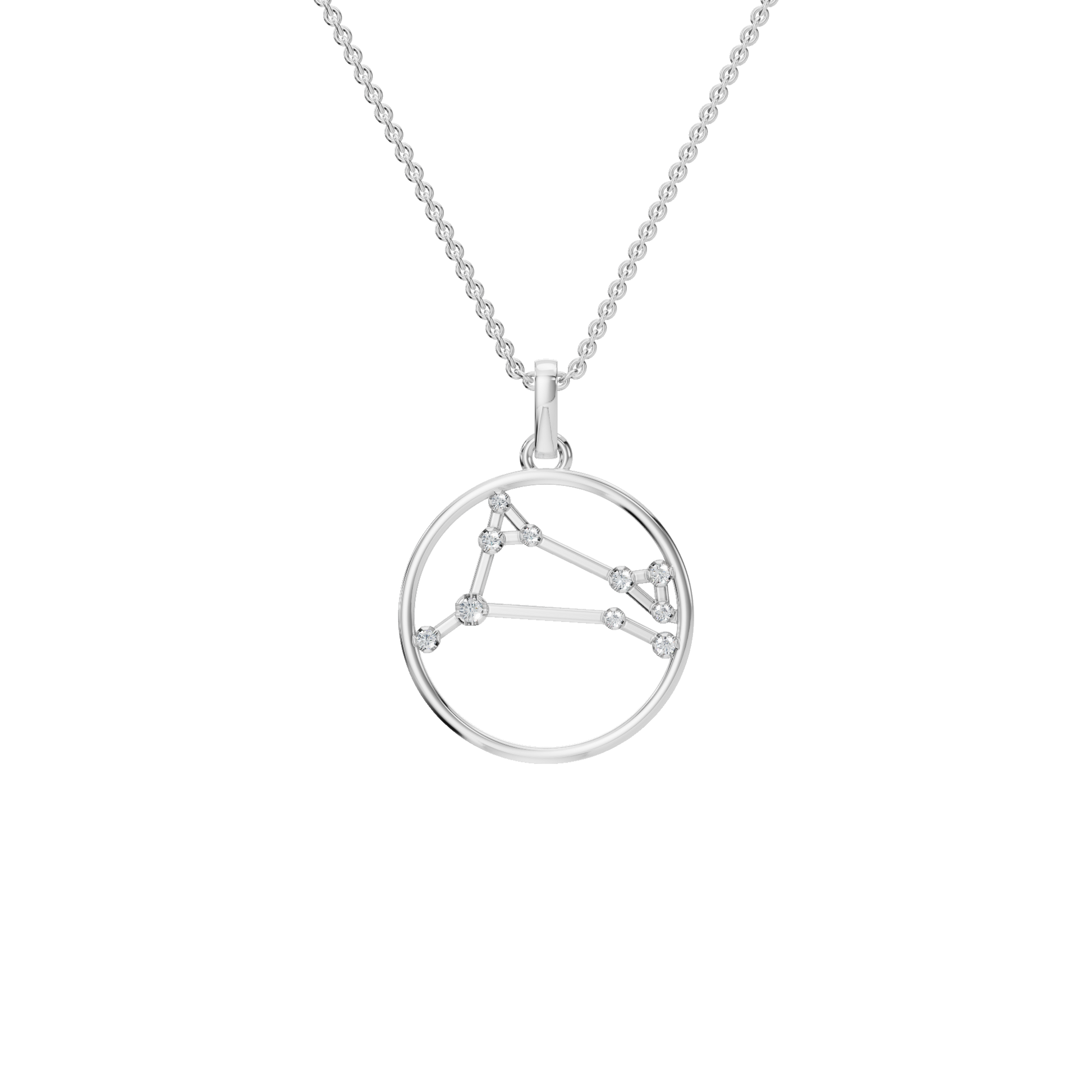 Celestial Libra Diamond Pendant Necklace – Zodiac Gold Jewelry Gift for USA Holidays